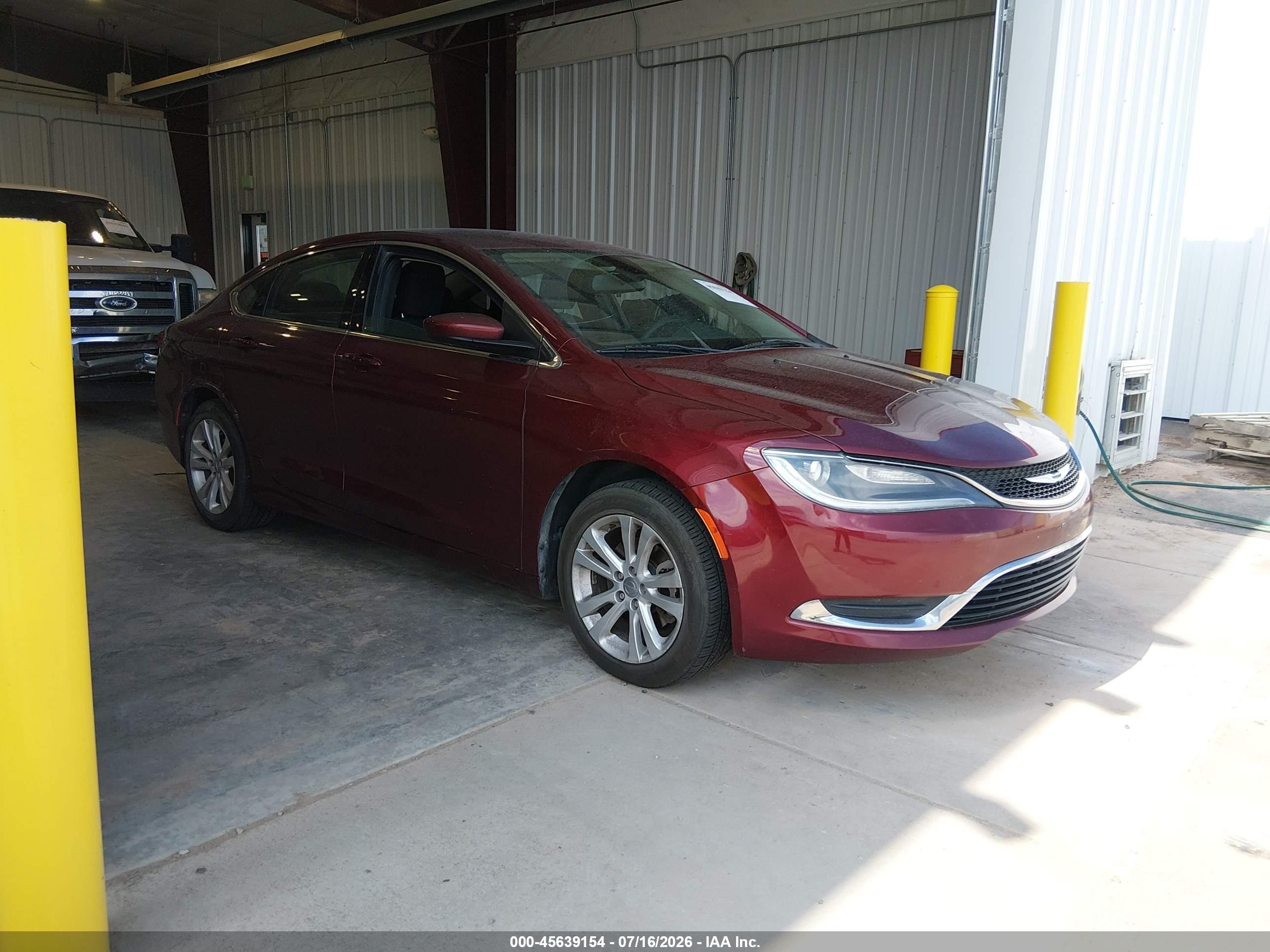 2015 Chrysler 200 Limited Maroon vin: 1C3CCCAB5FN753030