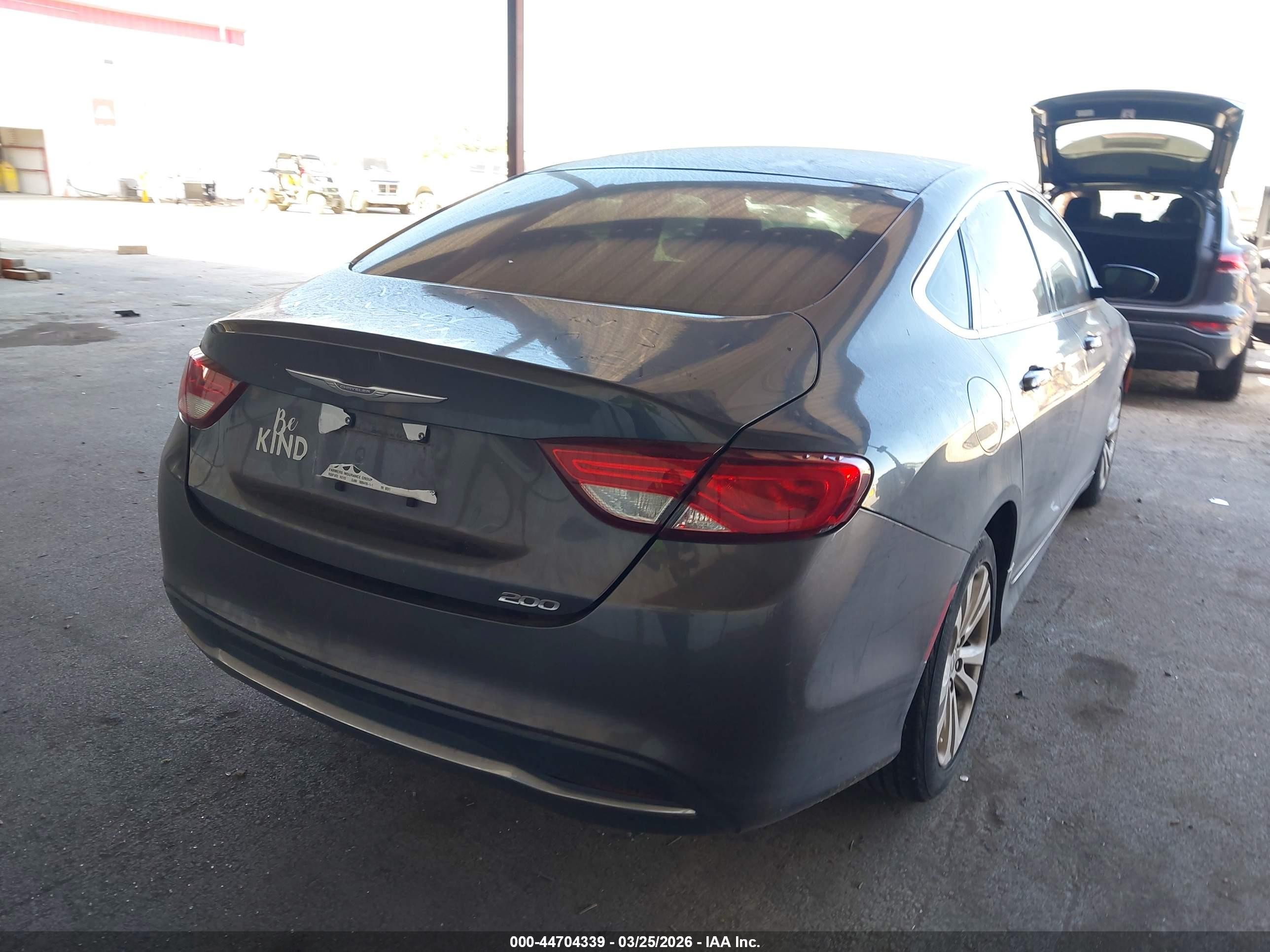2015 Chrysler 200 Limited Gray vin: 1C3CCCAB6FN502811