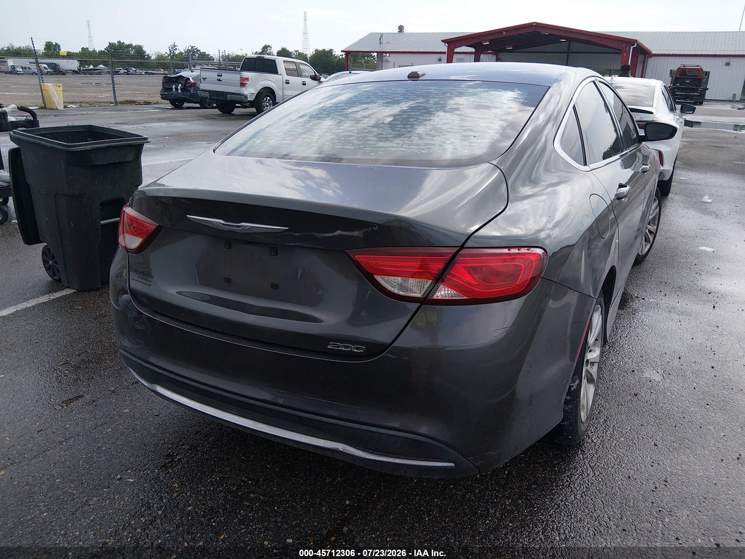 2015 Chrysler 200 Limited Gray vin: 1C3CCCAB6FN505160