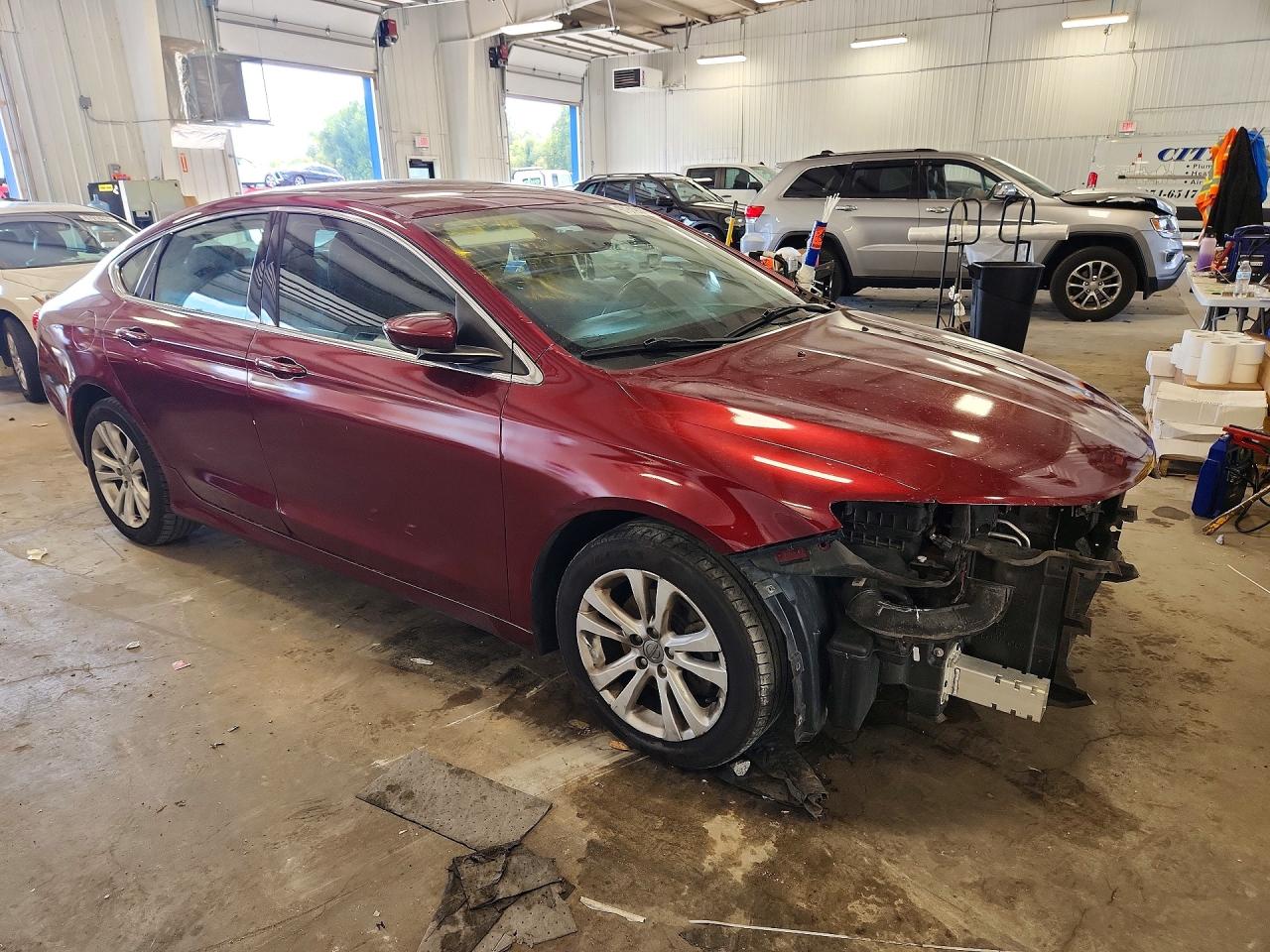 2015 Chrysler 200 Limited Maroon vin: 1C3CCCAB6FN533069