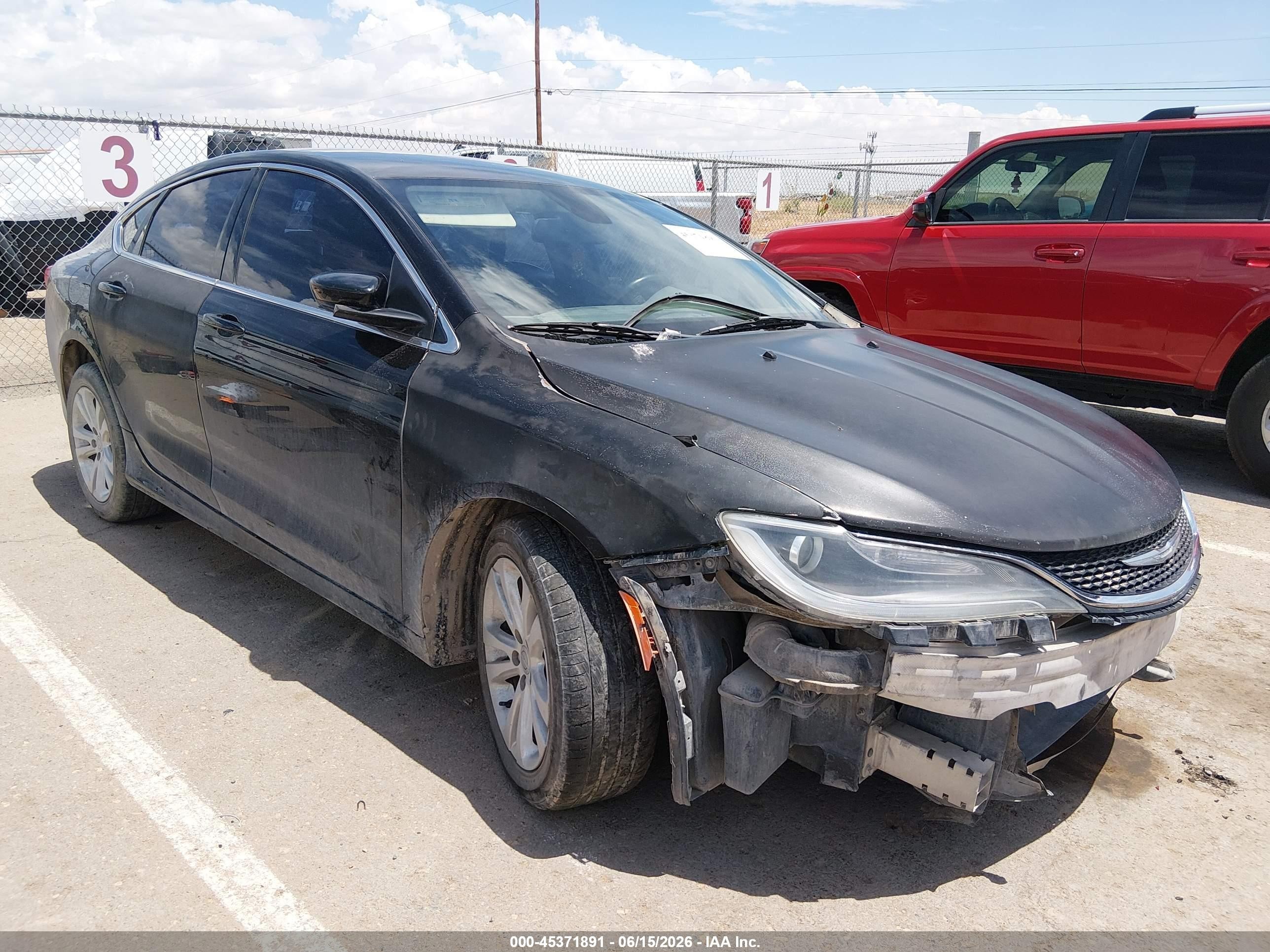 2015 Chrysler 200 Limited Black vin: 1C3CCCAB6FN596883