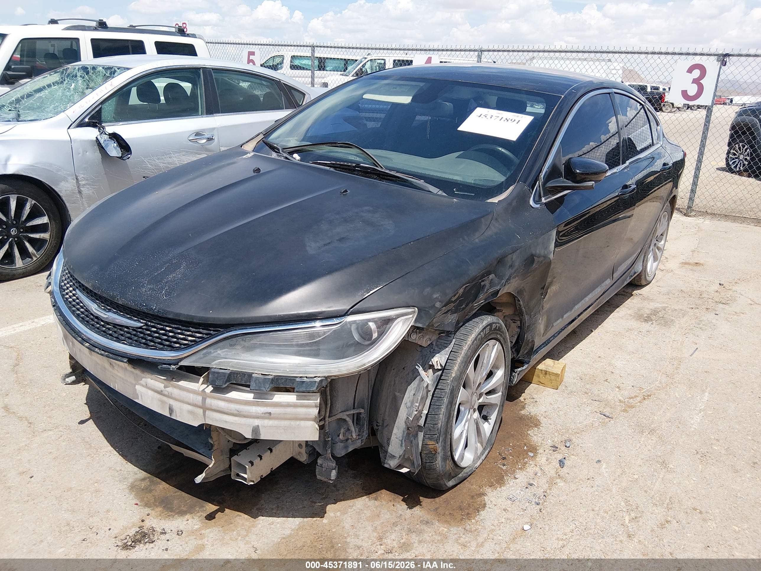 2015 Chrysler 200 Limited Black vin: 1C3CCCAB6FN596883
