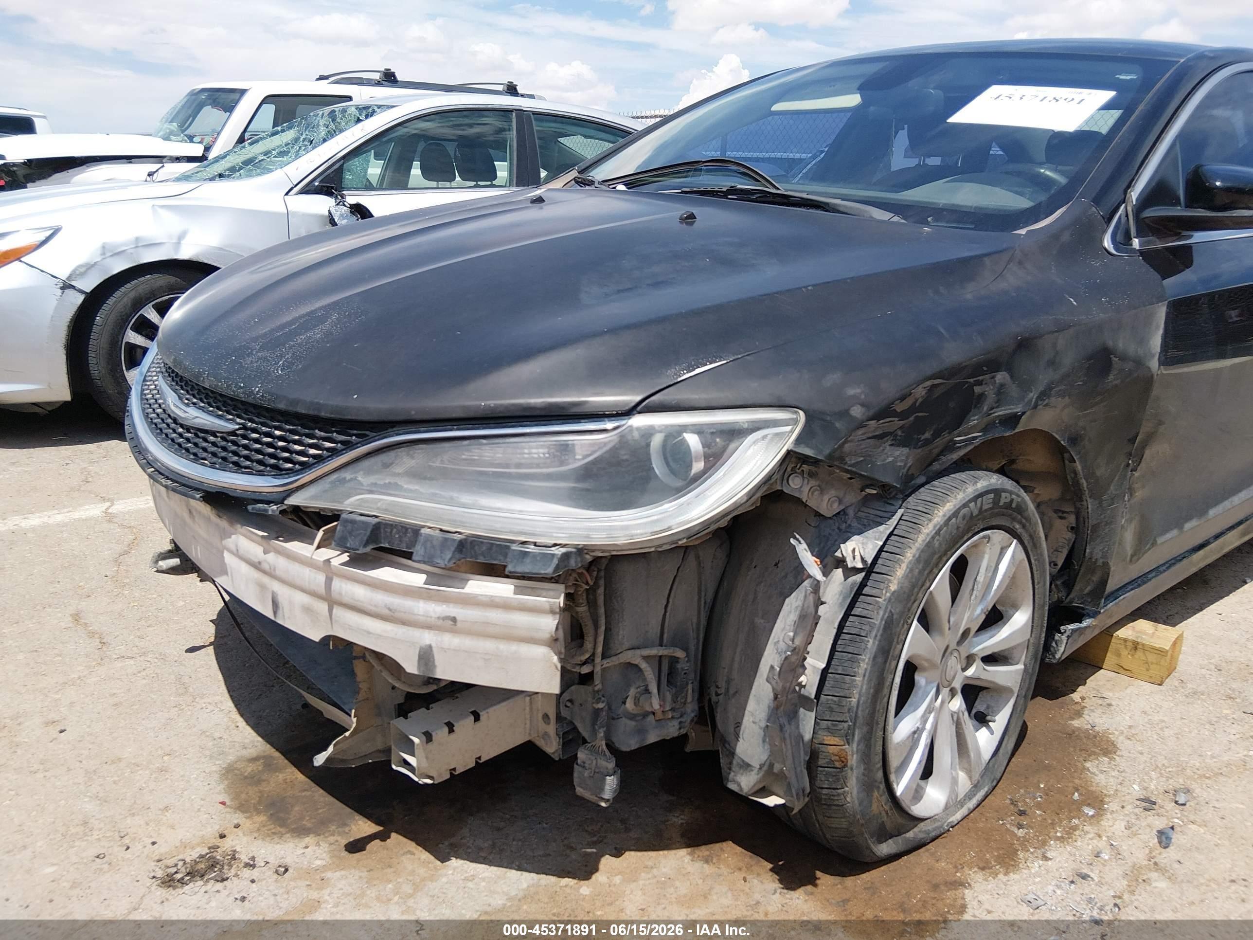 2015 Chrysler 200 Limited Black vin: 1C3CCCAB6FN596883