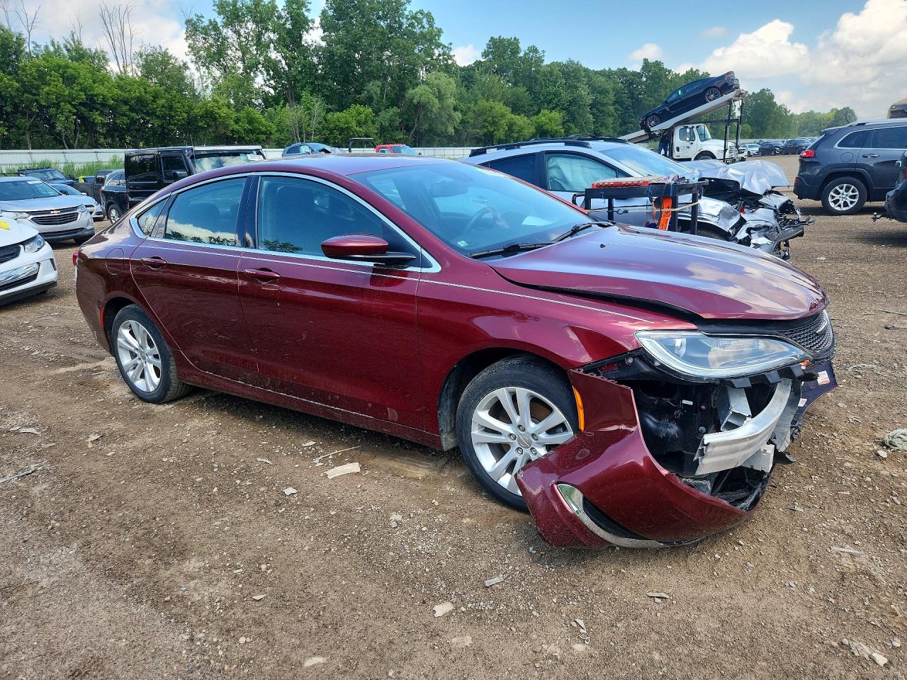 2015 Chrysler 200 Limited Burgundy vin: 1C3CCCAB6FN626027