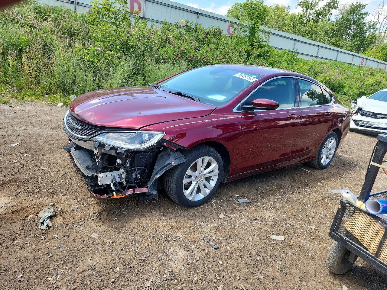 2015 Chrysler 200 Limited Burgundy vin: 1C3CCCAB6FN626027