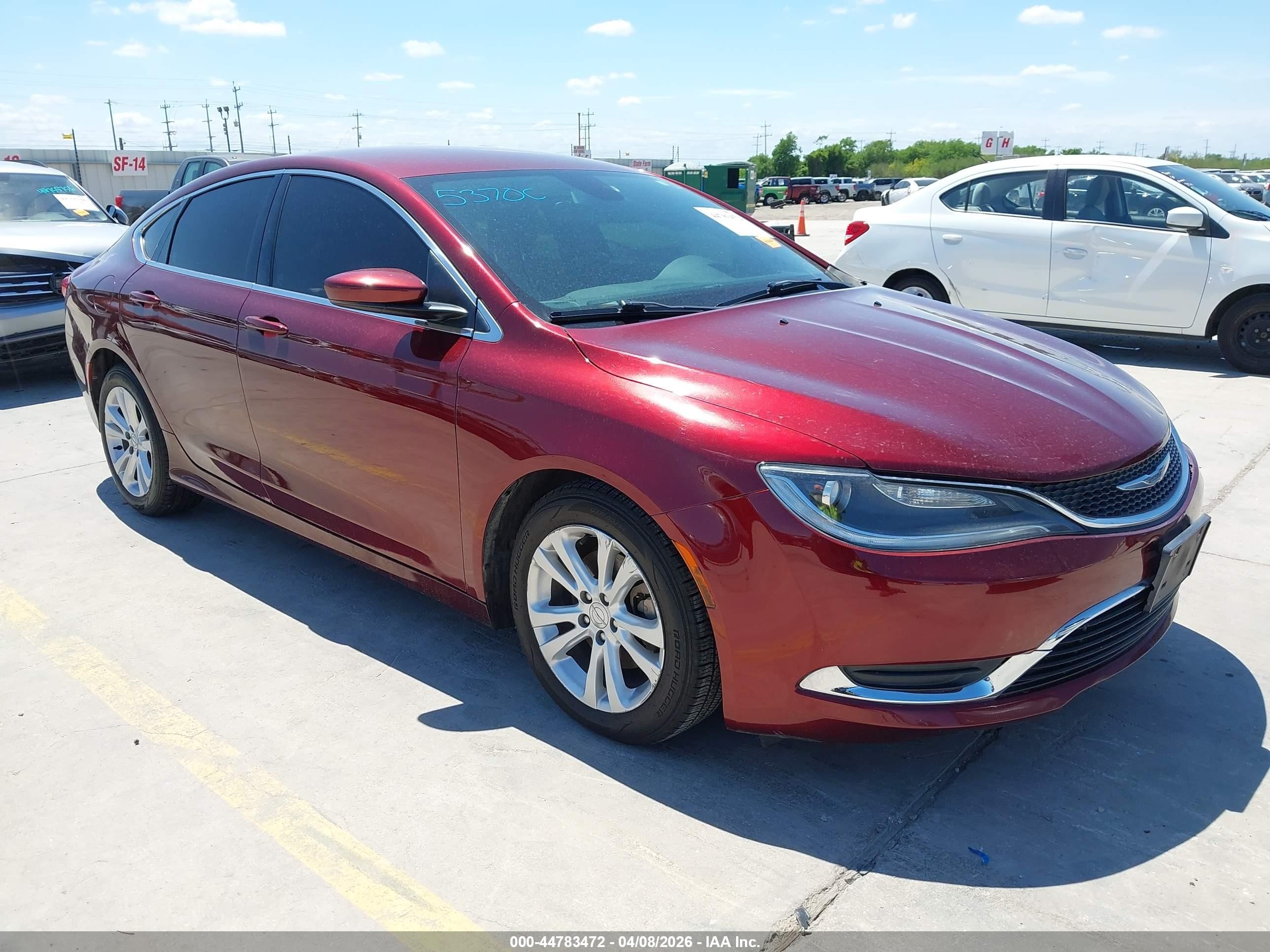 2015 Chrysler 200 Limited Maroon vin: 1C3CCCAB6FN635424