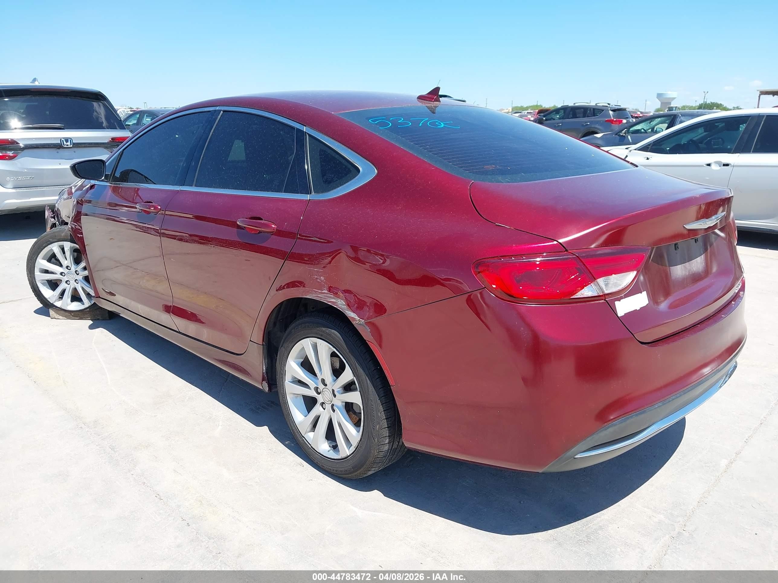 2015 Chrysler 200 Limited Maroon vin: 1C3CCCAB6FN635424