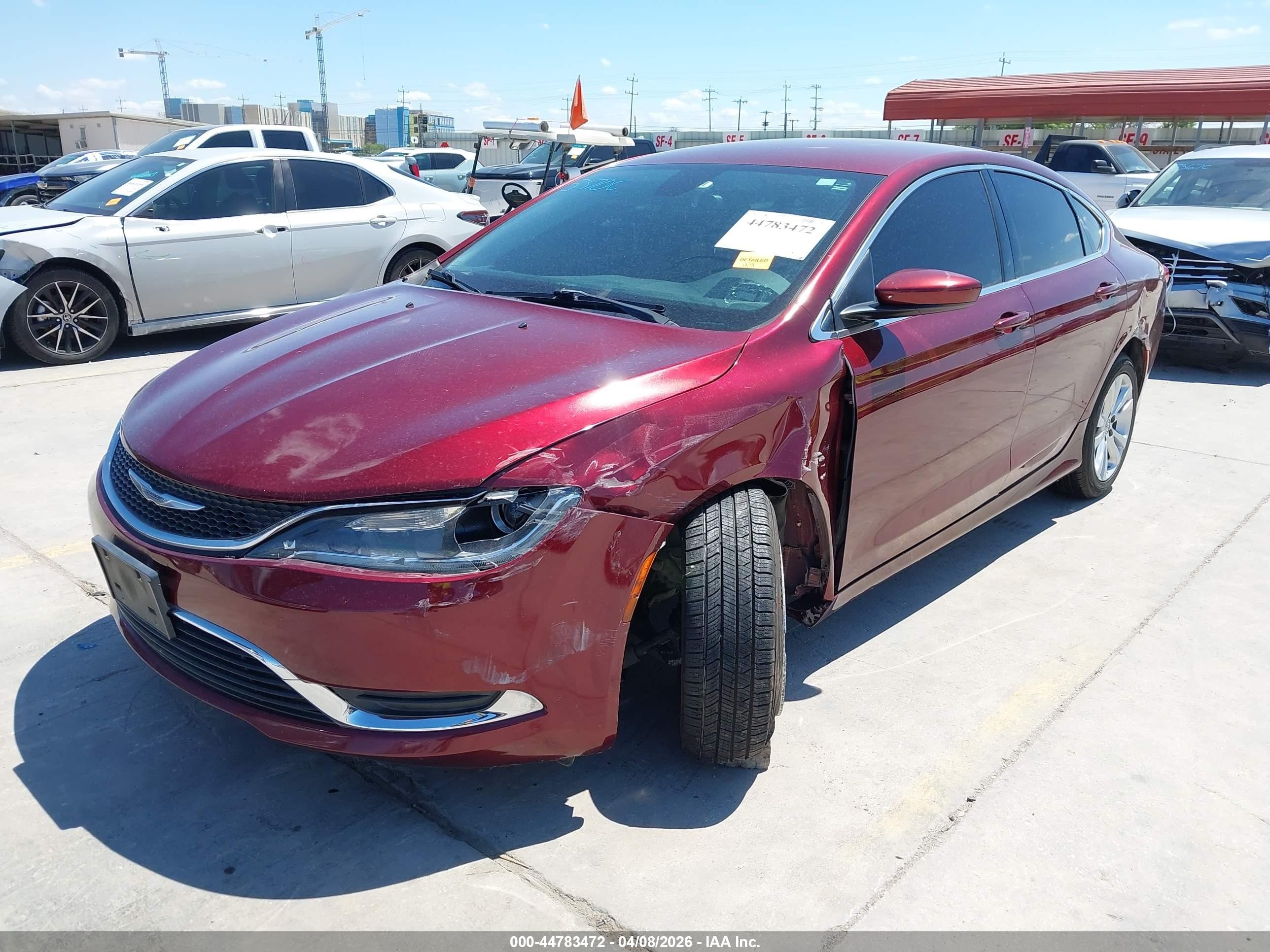 2015 Chrysler 200 Limited Maroon vin: 1C3CCCAB6FN635424