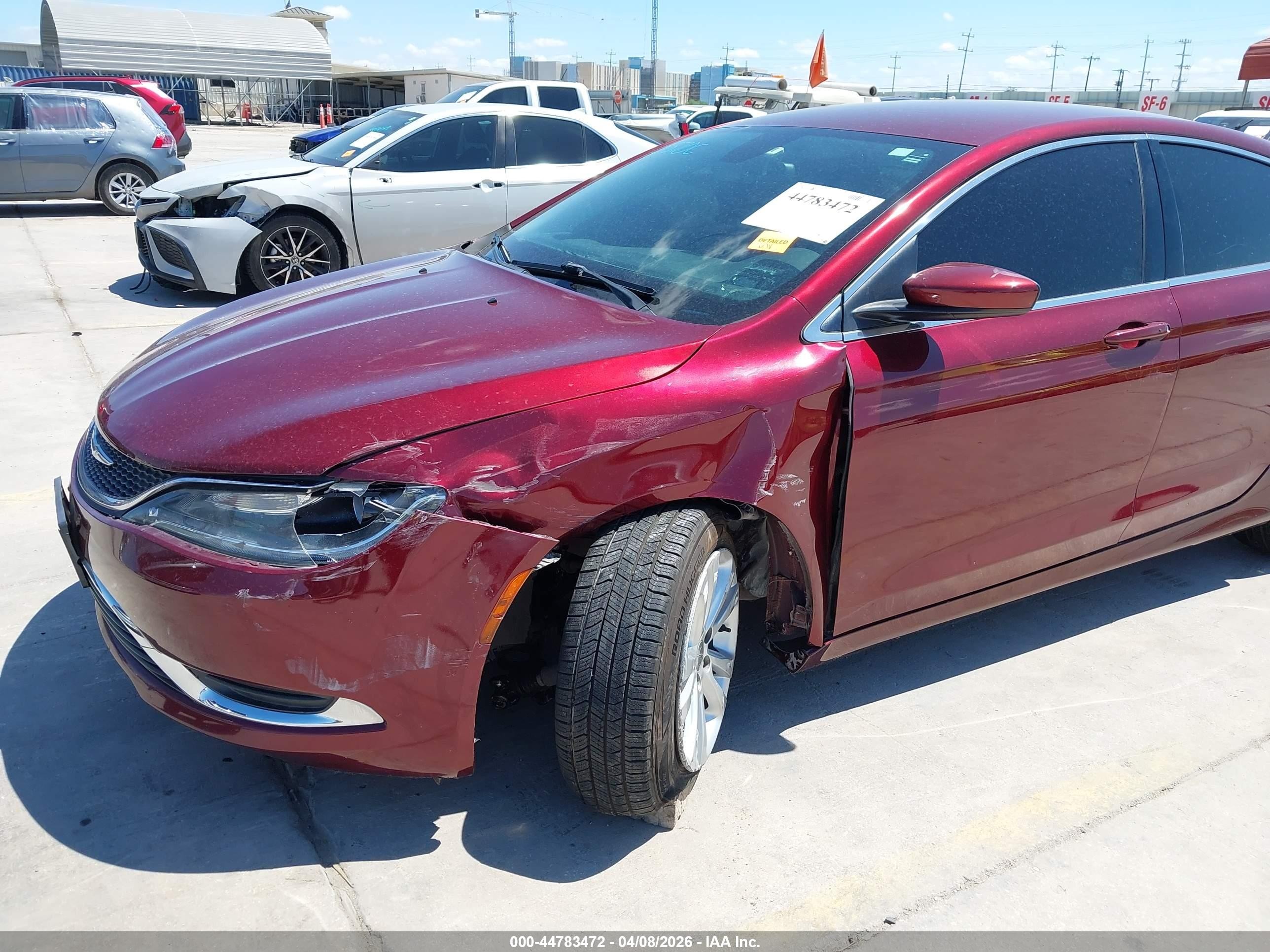 2015 Chrysler 200 Limited Maroon vin: 1C3CCCAB6FN635424