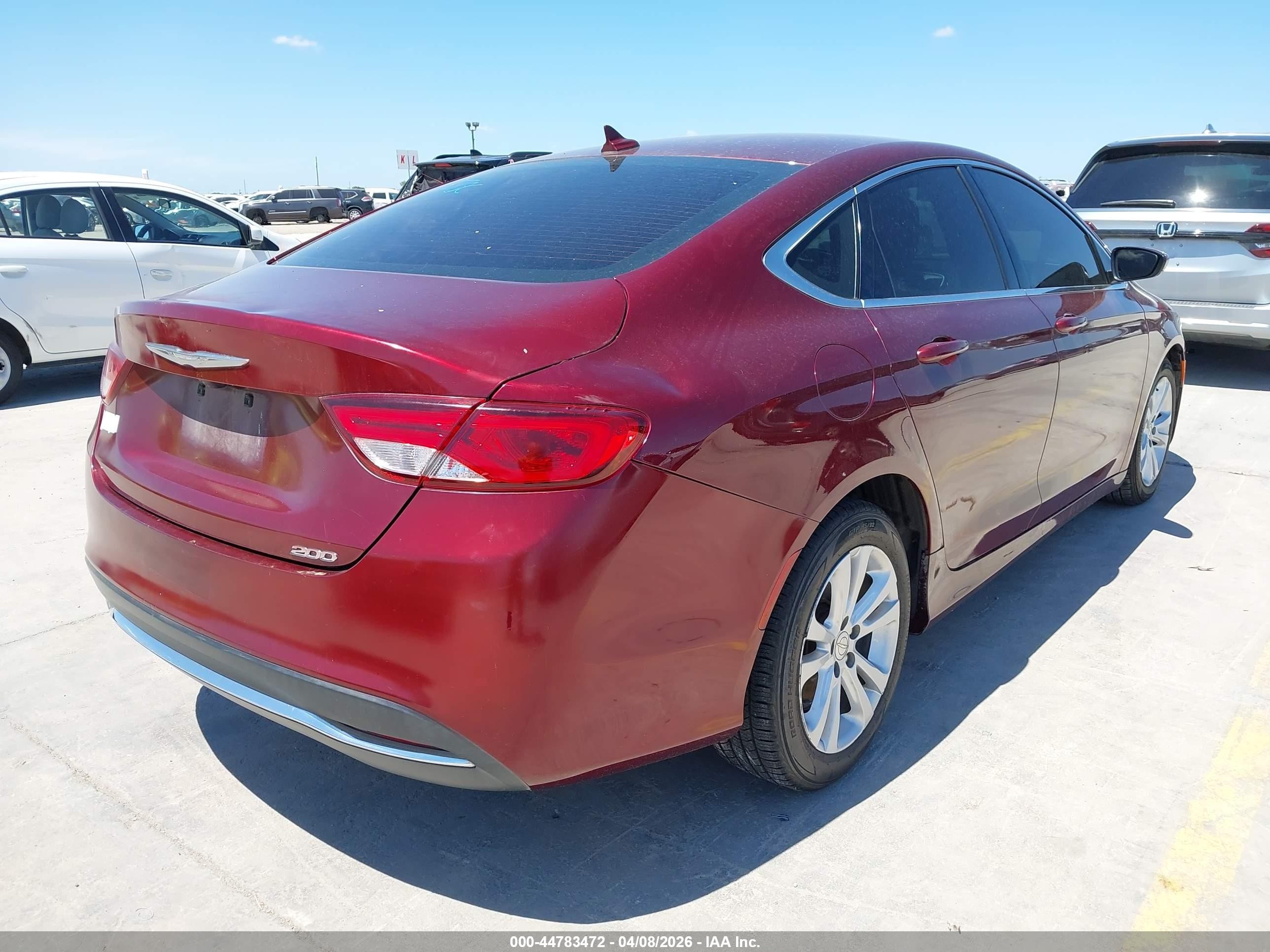 2015 Chrysler 200 Limited Maroon vin: 1C3CCCAB6FN635424