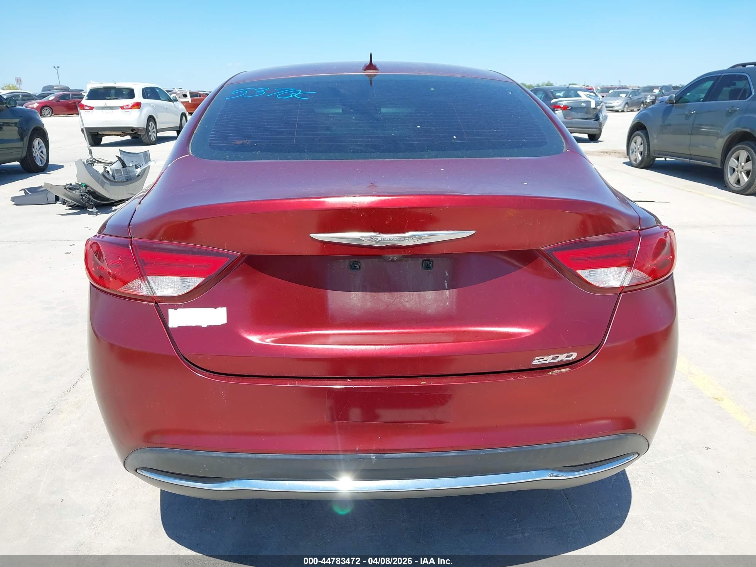 2015 Chrysler 200 Limited Maroon vin: 1C3CCCAB6FN635424