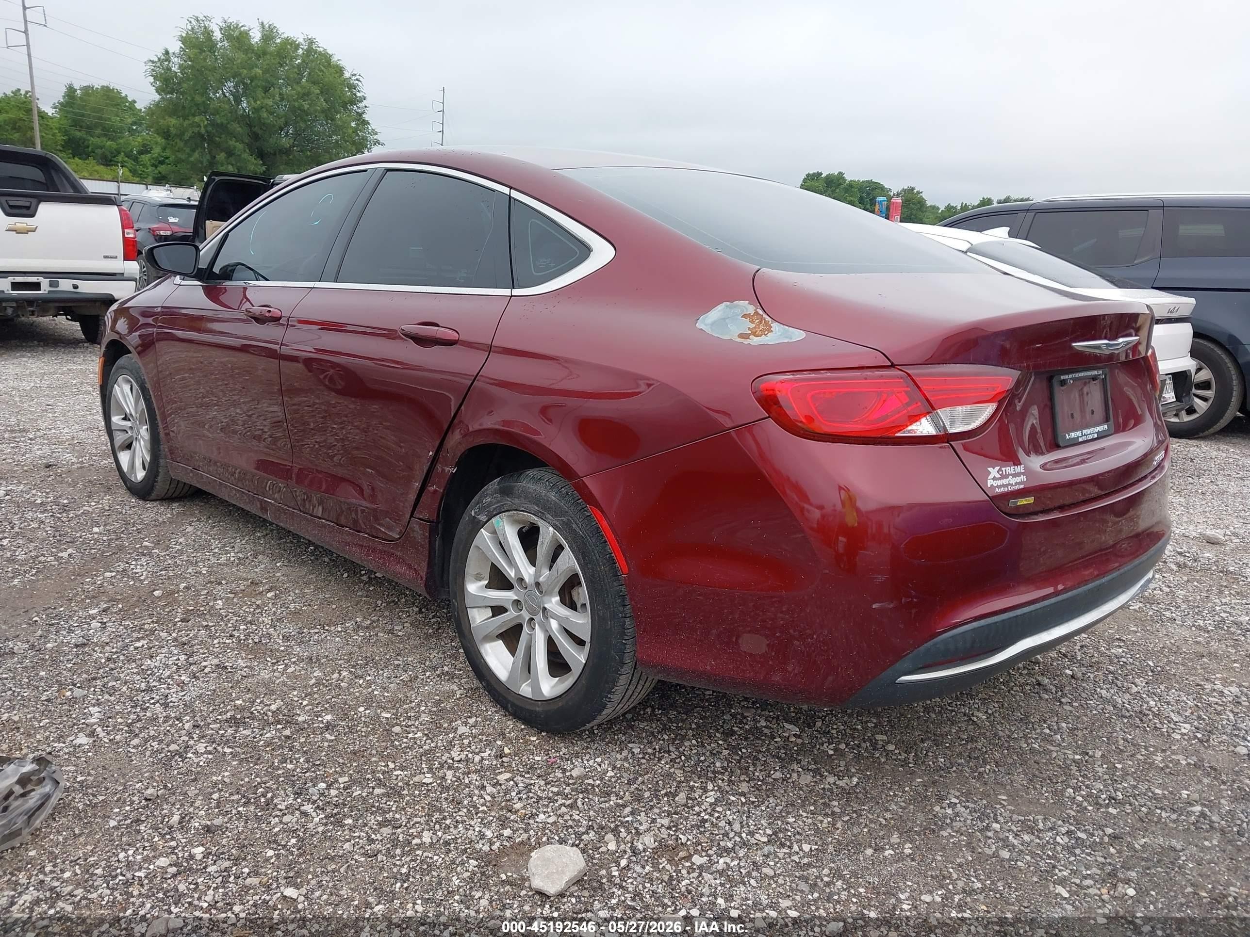 2015 Chrysler 200 Limited Maroon vin: 1C3CCCAB6FN637206