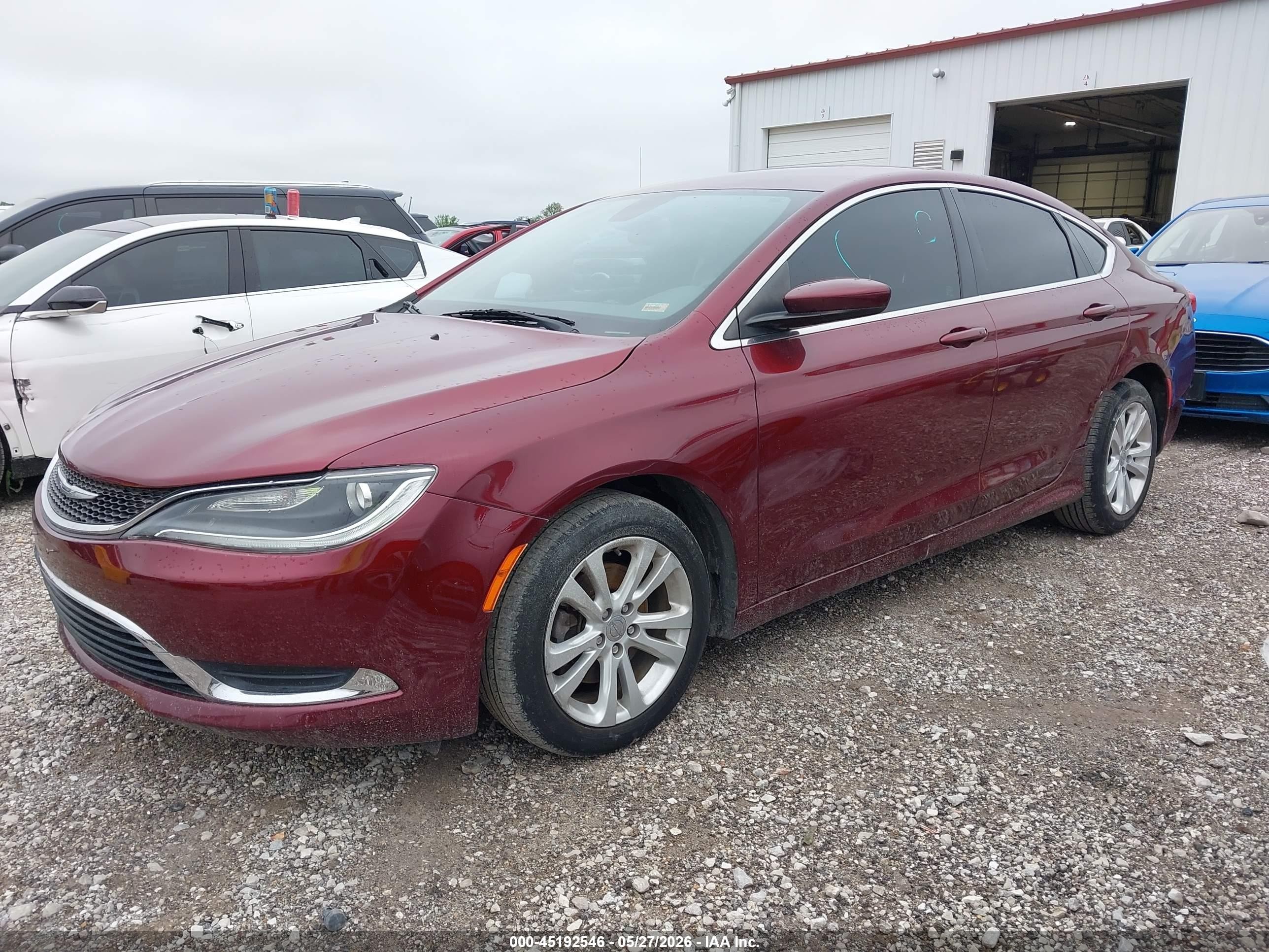 2015 Chrysler 200 Limited Maroon vin: 1C3CCCAB6FN637206