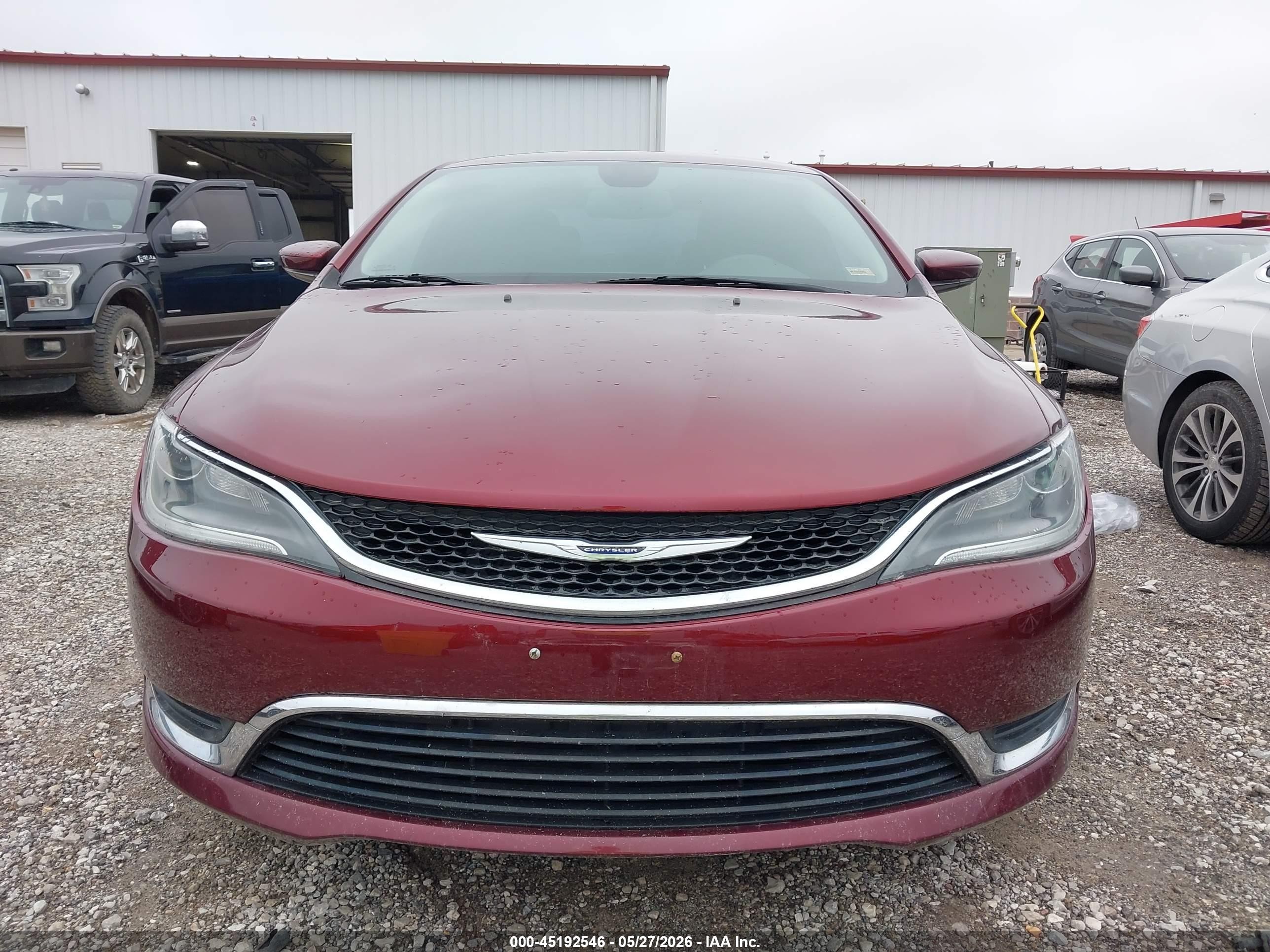 2015 Chrysler 200 Limited Maroon vin: 1C3CCCAB6FN637206