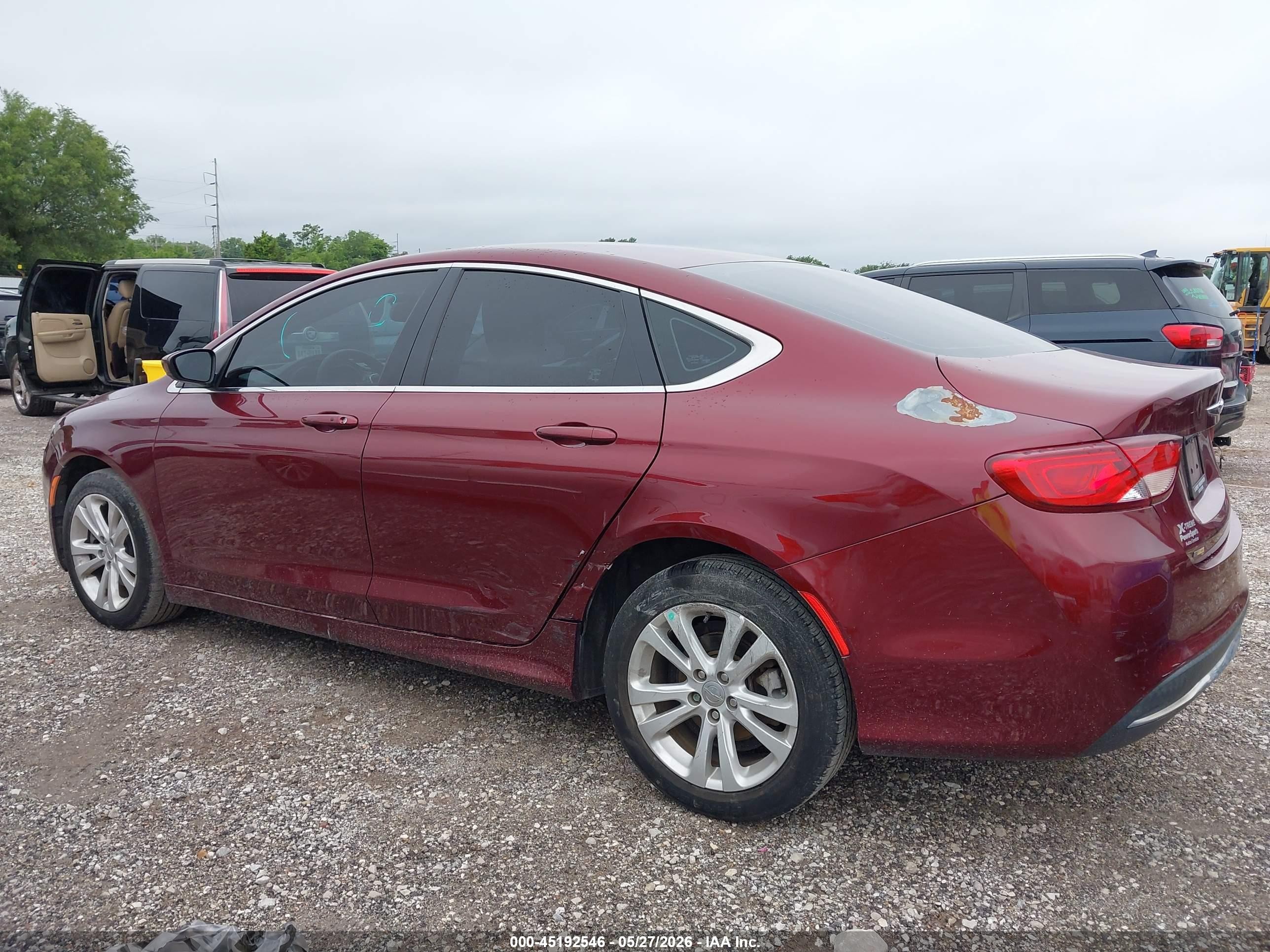 2015 Chrysler 200 Limited Maroon vin: 1C3CCCAB6FN637206