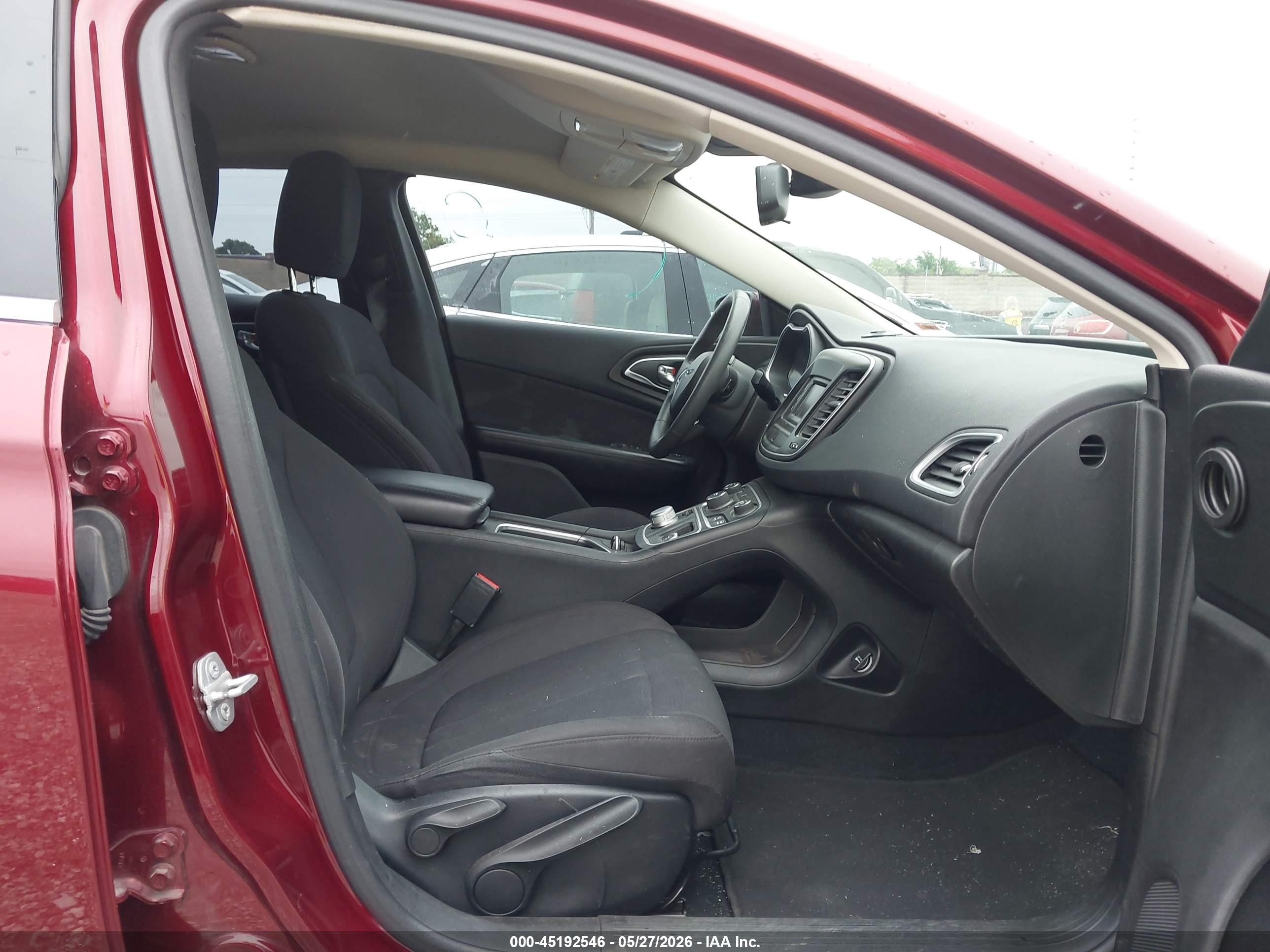 2015 Chrysler 200 Limited Maroon vin: 1C3CCCAB6FN637206