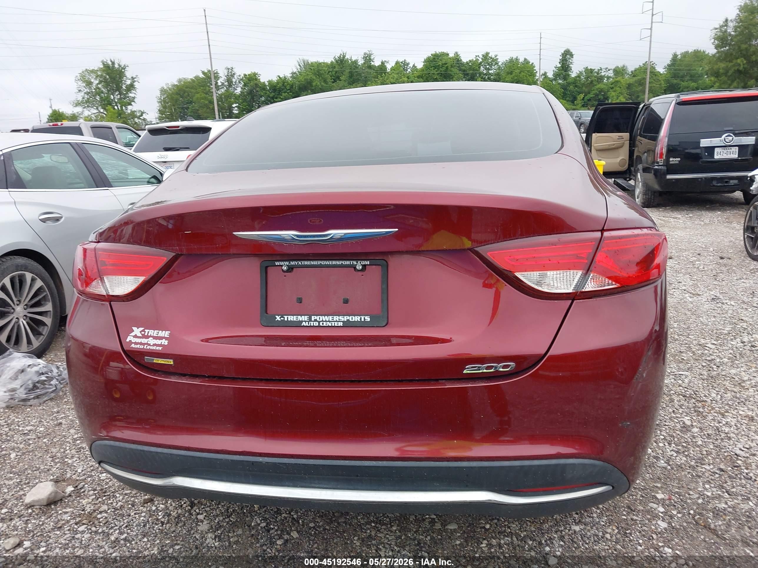 2015 Chrysler 200 Limited Maroon vin: 1C3CCCAB6FN637206