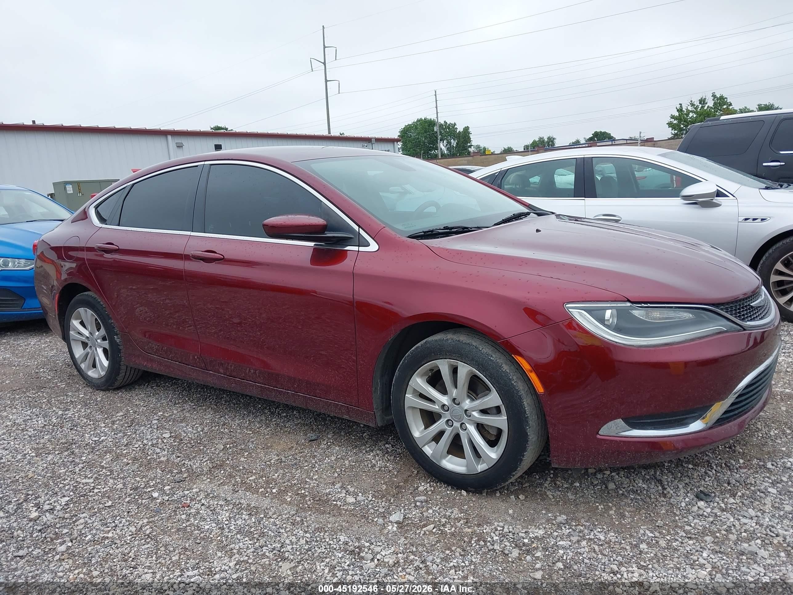 2015 Chrysler 200 Limited Maroon vin: 1C3CCCAB6FN637206