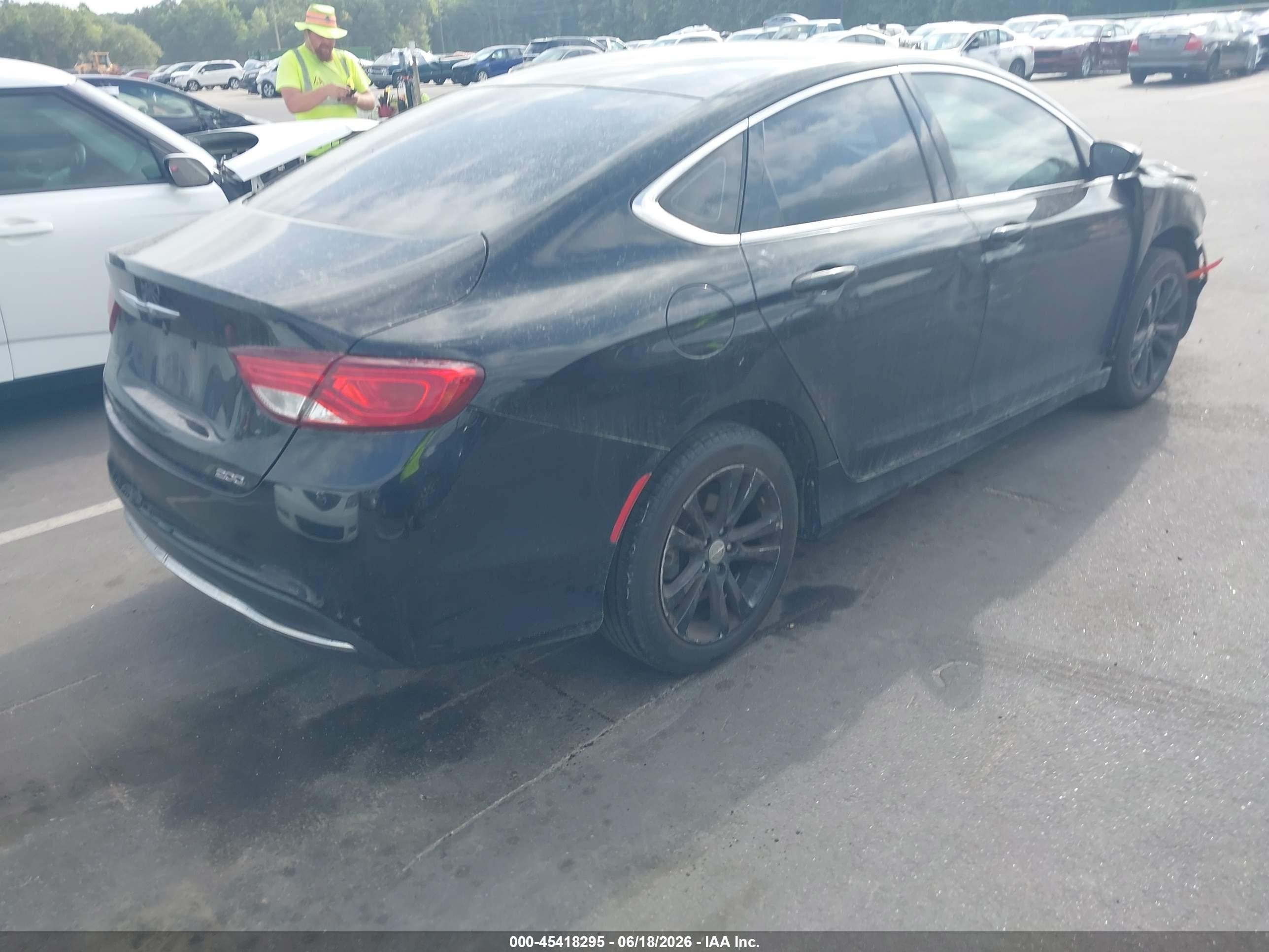 2015 Chrysler 200 Limited Black vin: 1C3CCCAB6FN637545