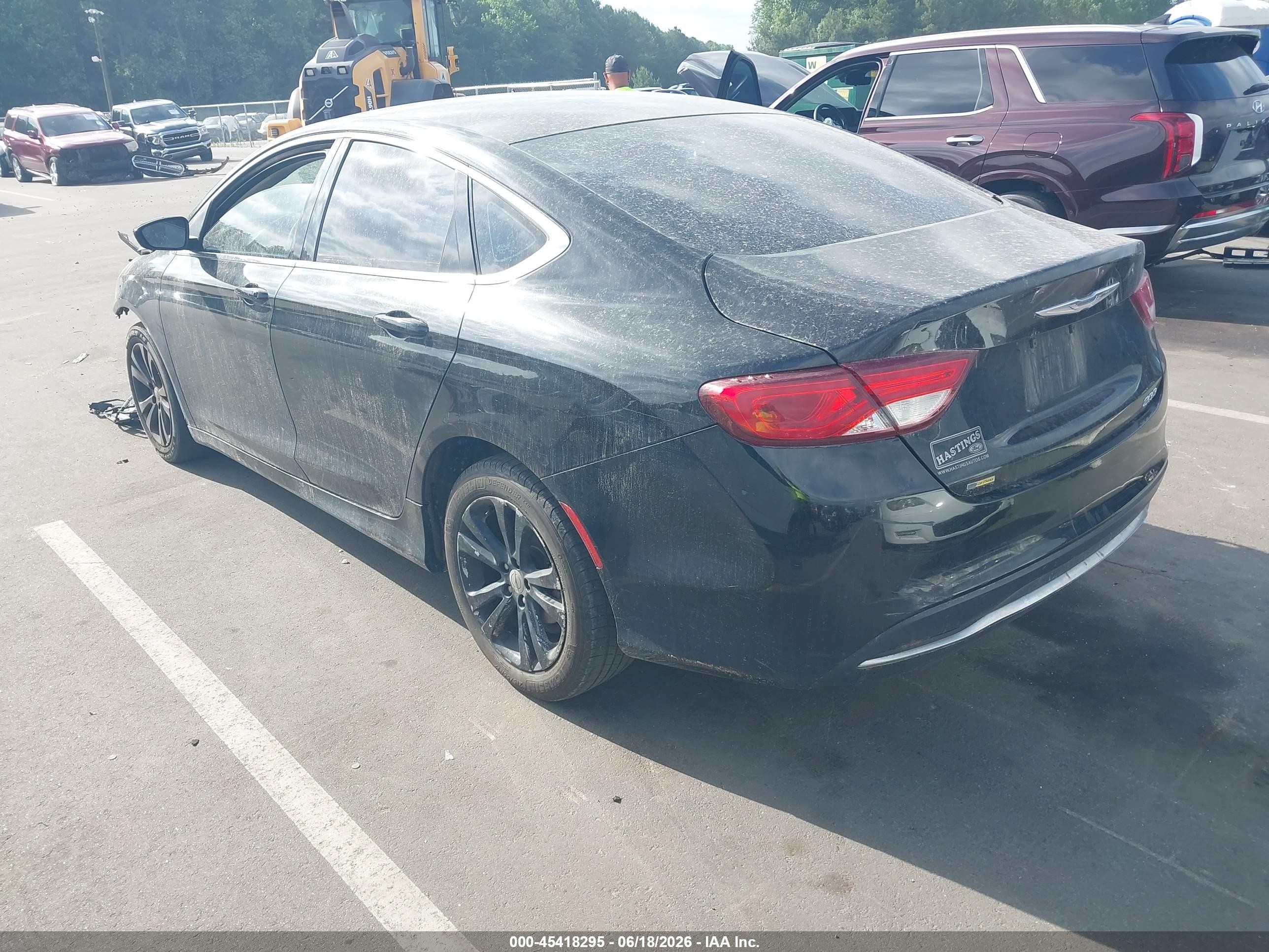 2015 Chrysler 200 Limited Black vin: 1C3CCCAB6FN637545