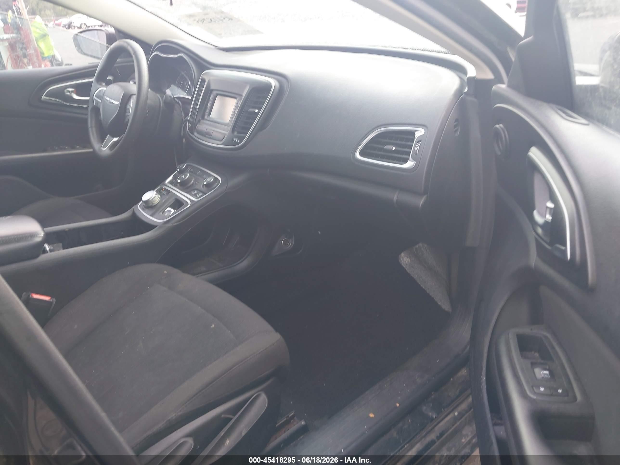 2015 Chrysler 200 Limited Black vin: 1C3CCCAB6FN637545