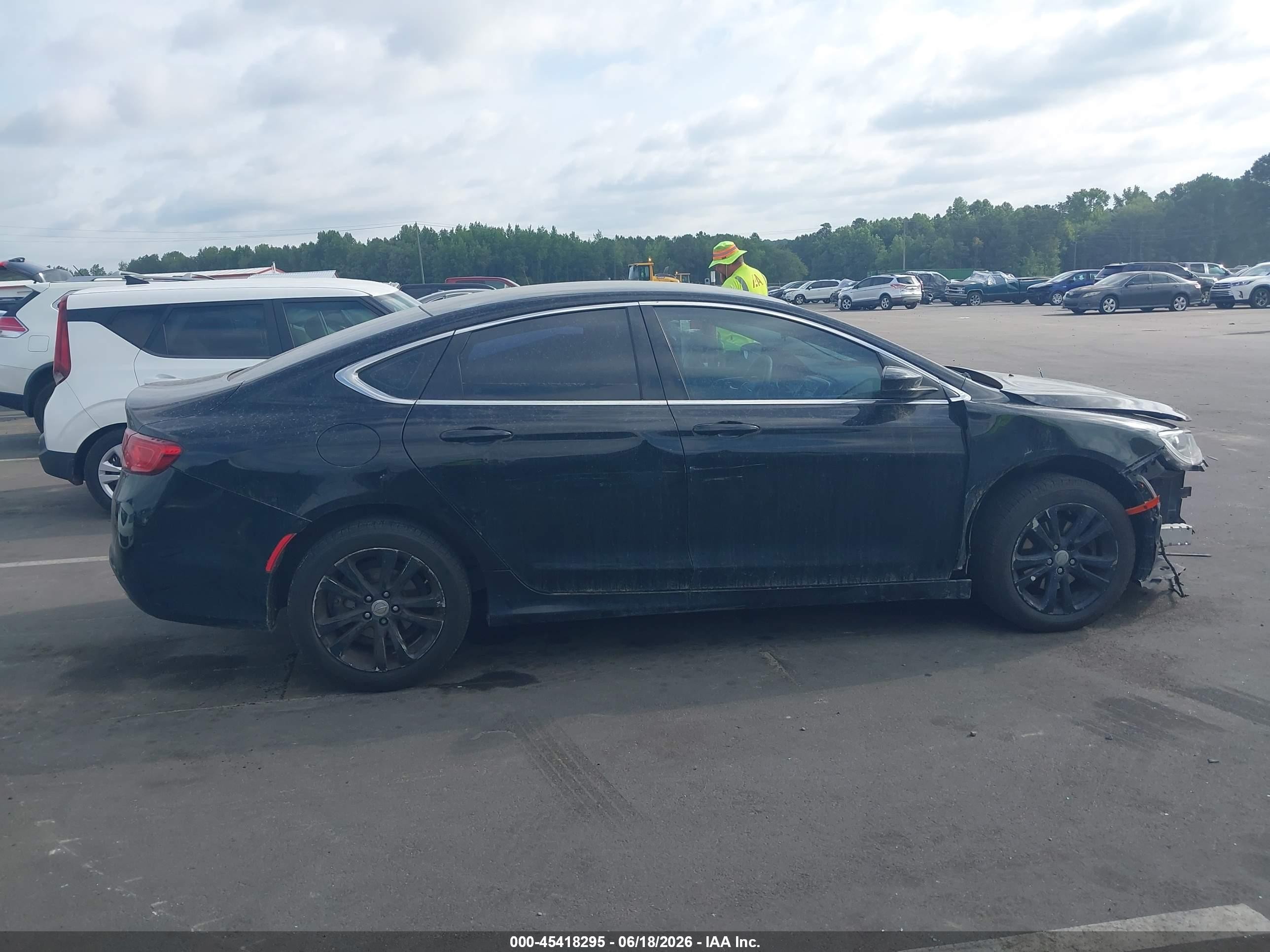 2015 Chrysler 200 Limited Black vin: 1C3CCCAB6FN637545