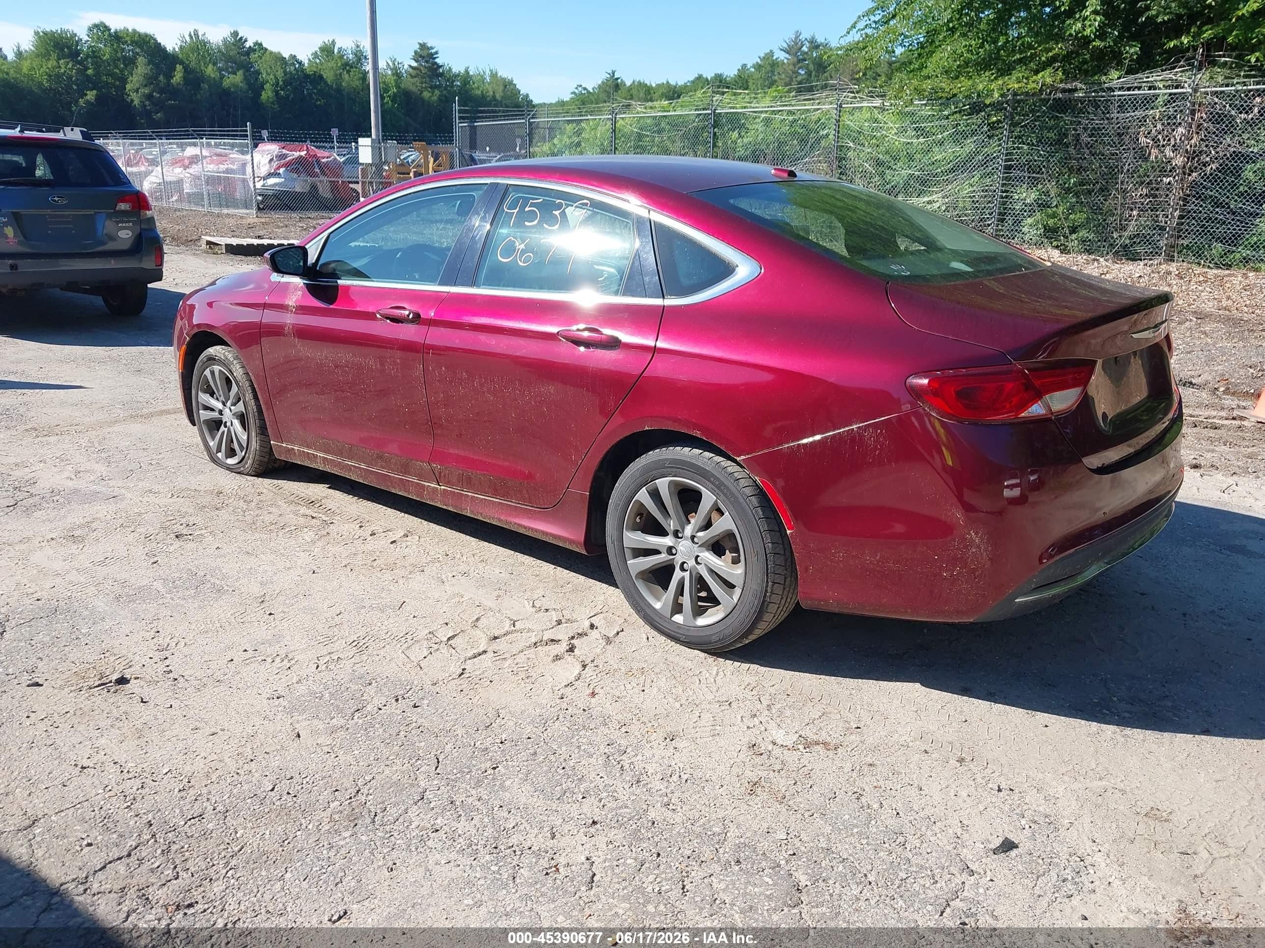 2015 Chrysler 200 Limited Burgundy vin: 1C3CCCAB6FN645337
