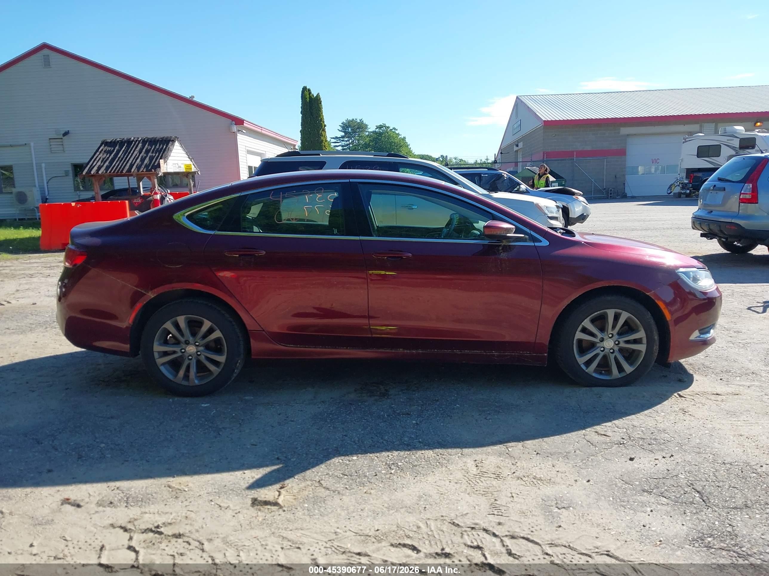 2015 Chrysler 200 Limited Burgundy vin: 1C3CCCAB6FN645337
