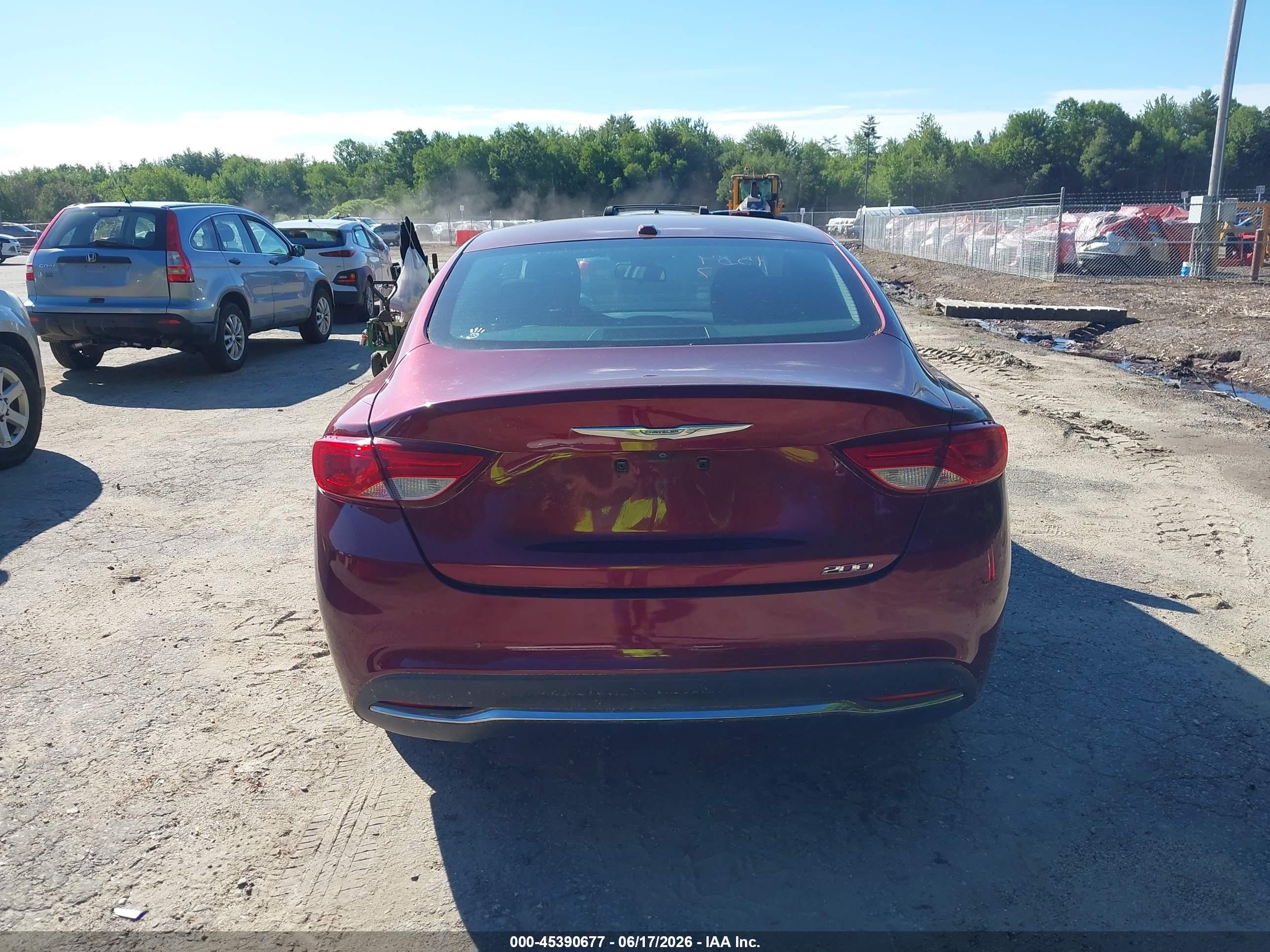 2015 Chrysler 200 Limited Burgundy vin: 1C3CCCAB6FN645337