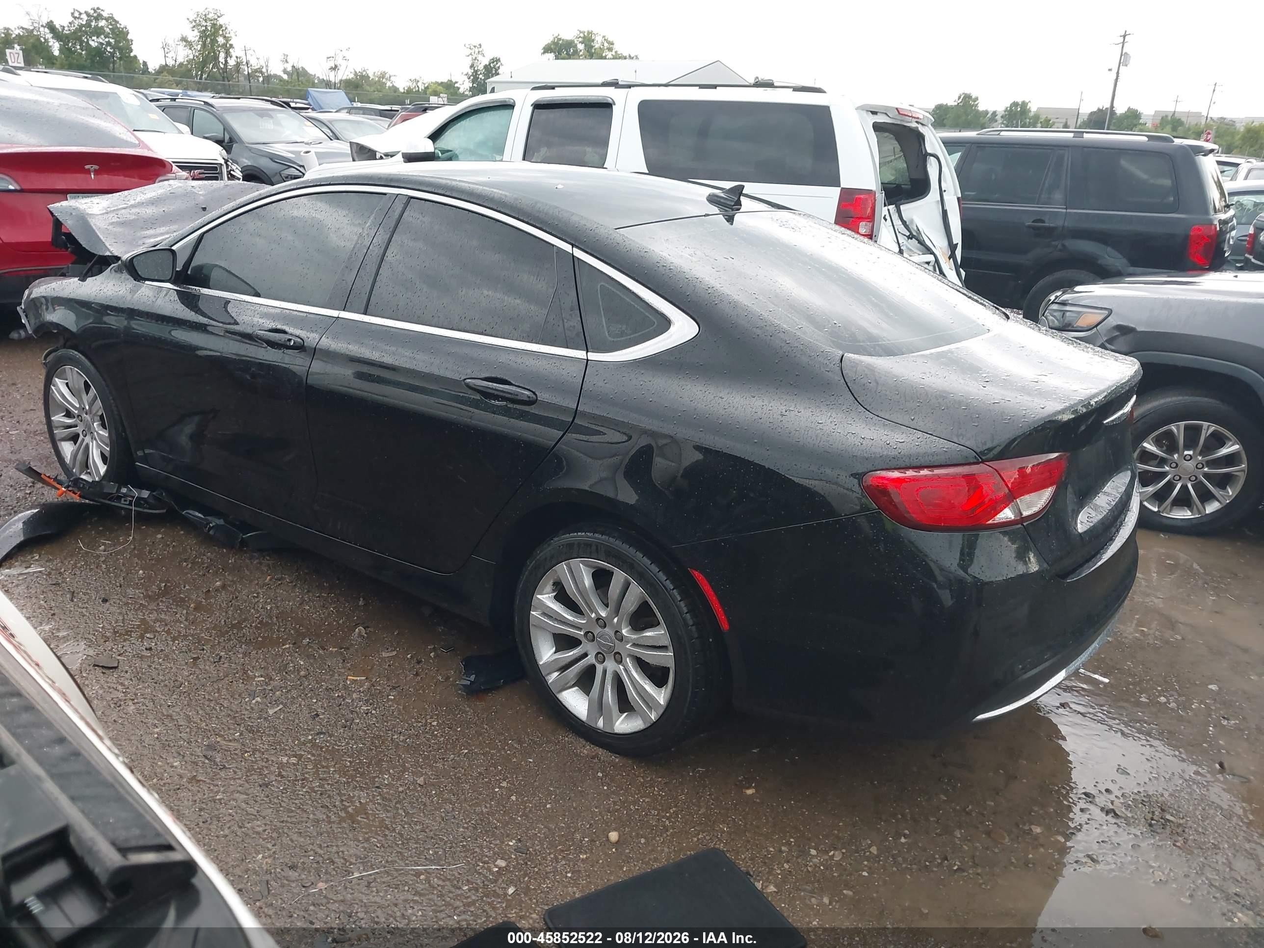 2015 Chrysler 200 Limited Black vin: 1C3CCCAB6FN653146