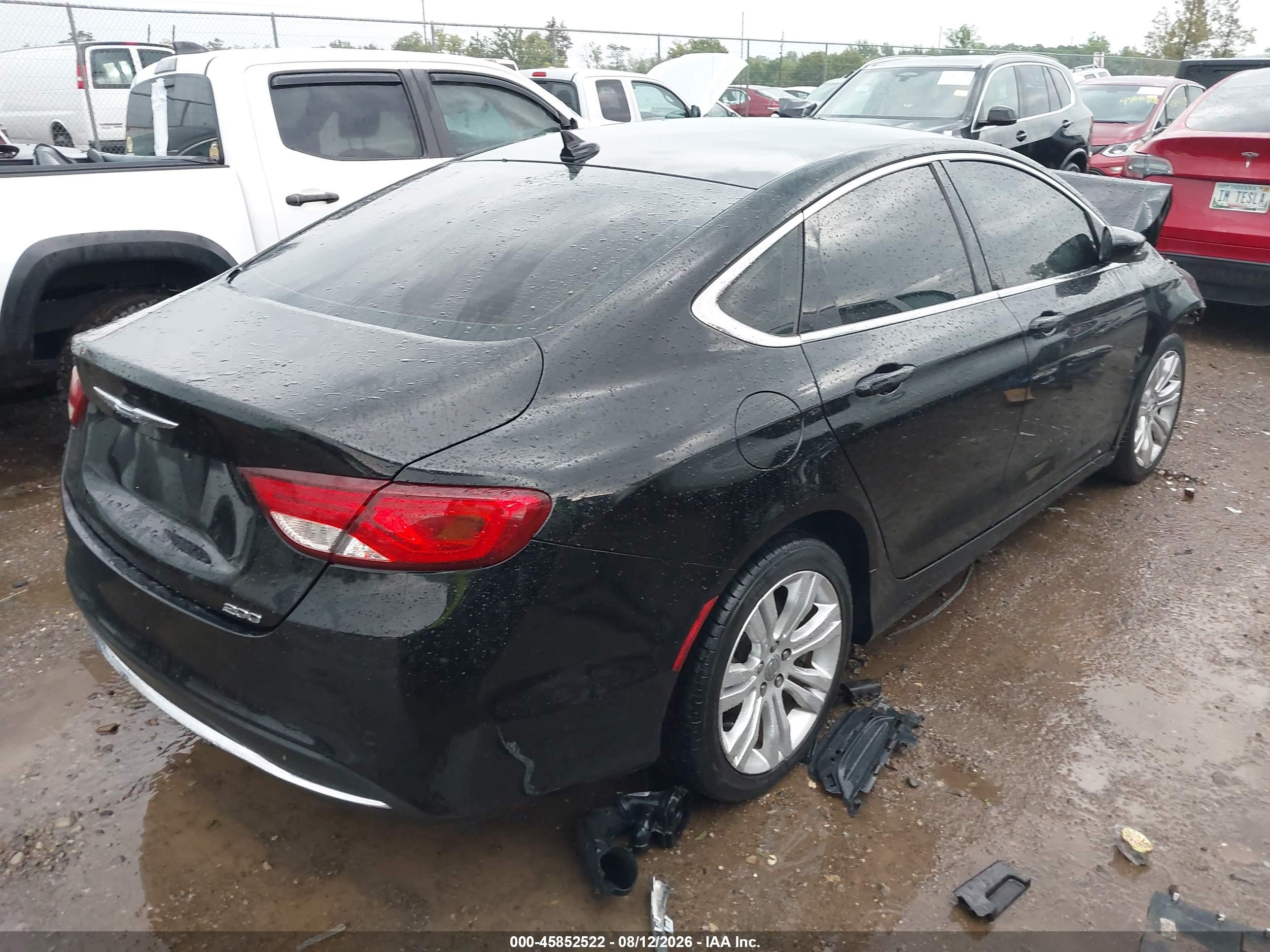 2015 Chrysler 200 Limited Black vin: 1C3CCCAB6FN653146