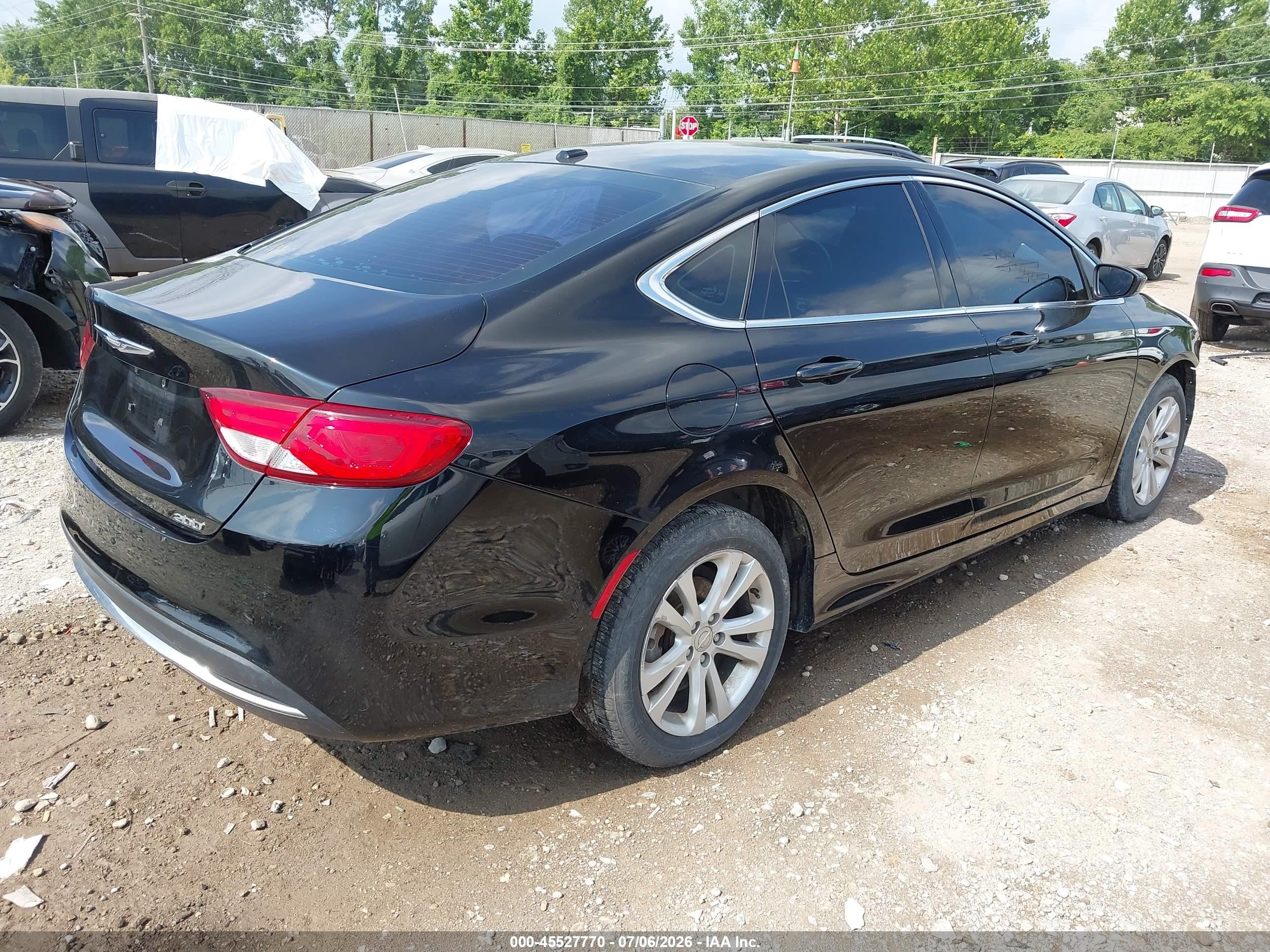 2015 Chrysler 200 Limited Black vin: 1C3CCCAB6FN661635