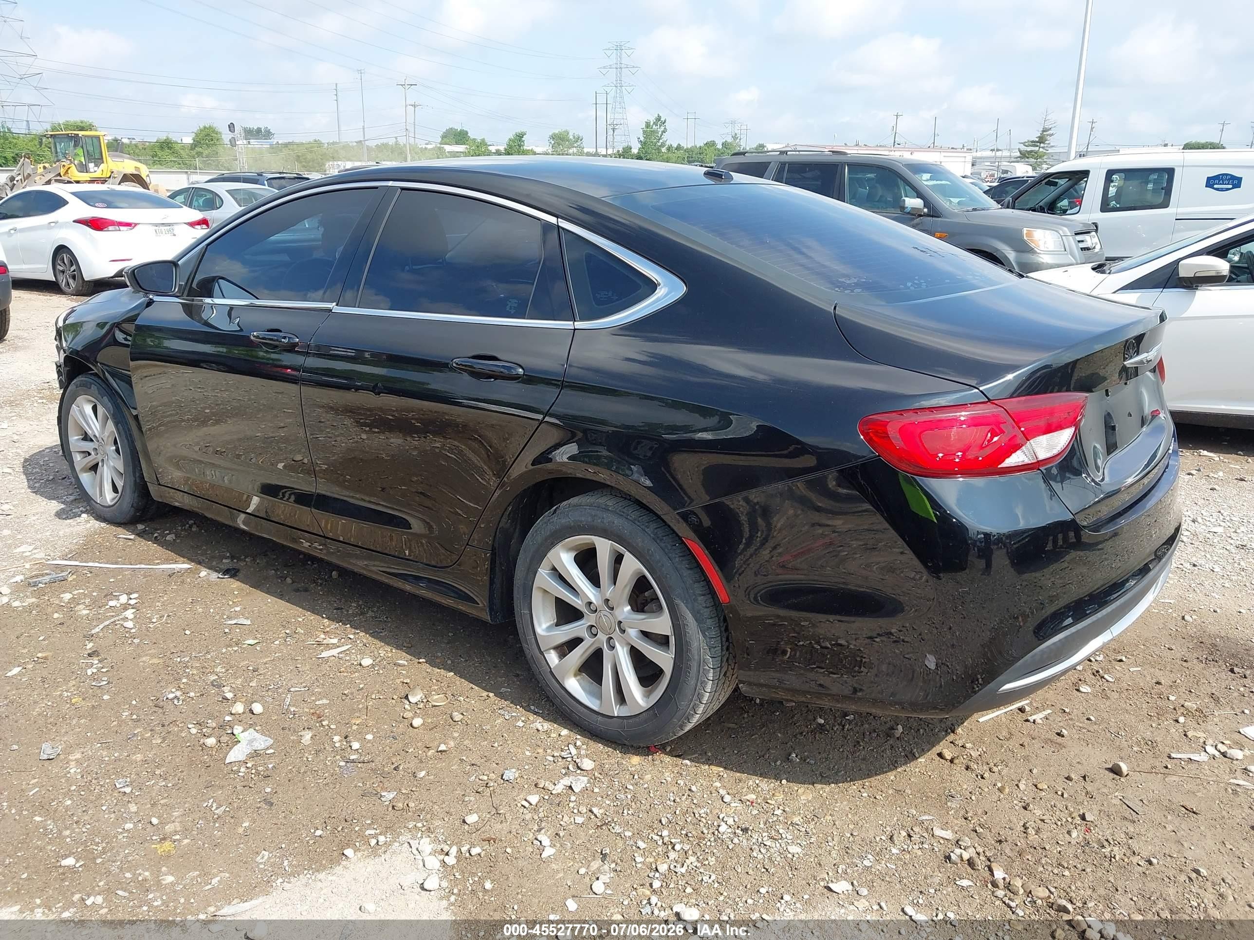 2015 Chrysler 200 Limited Black vin: 1C3CCCAB6FN661635