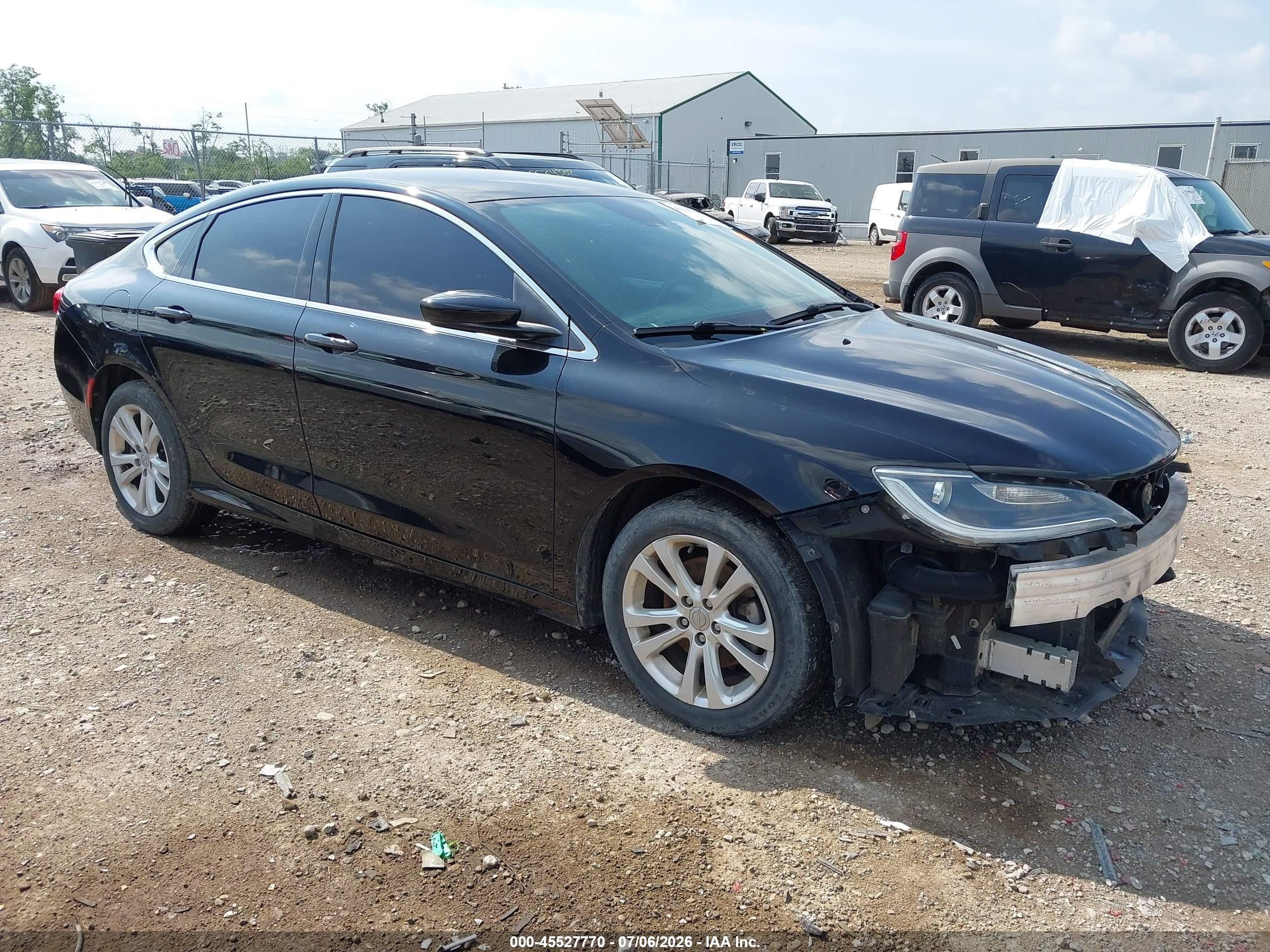 2015 Chrysler 200 Limited Черный vin: 1C3CCCAB6FN661635