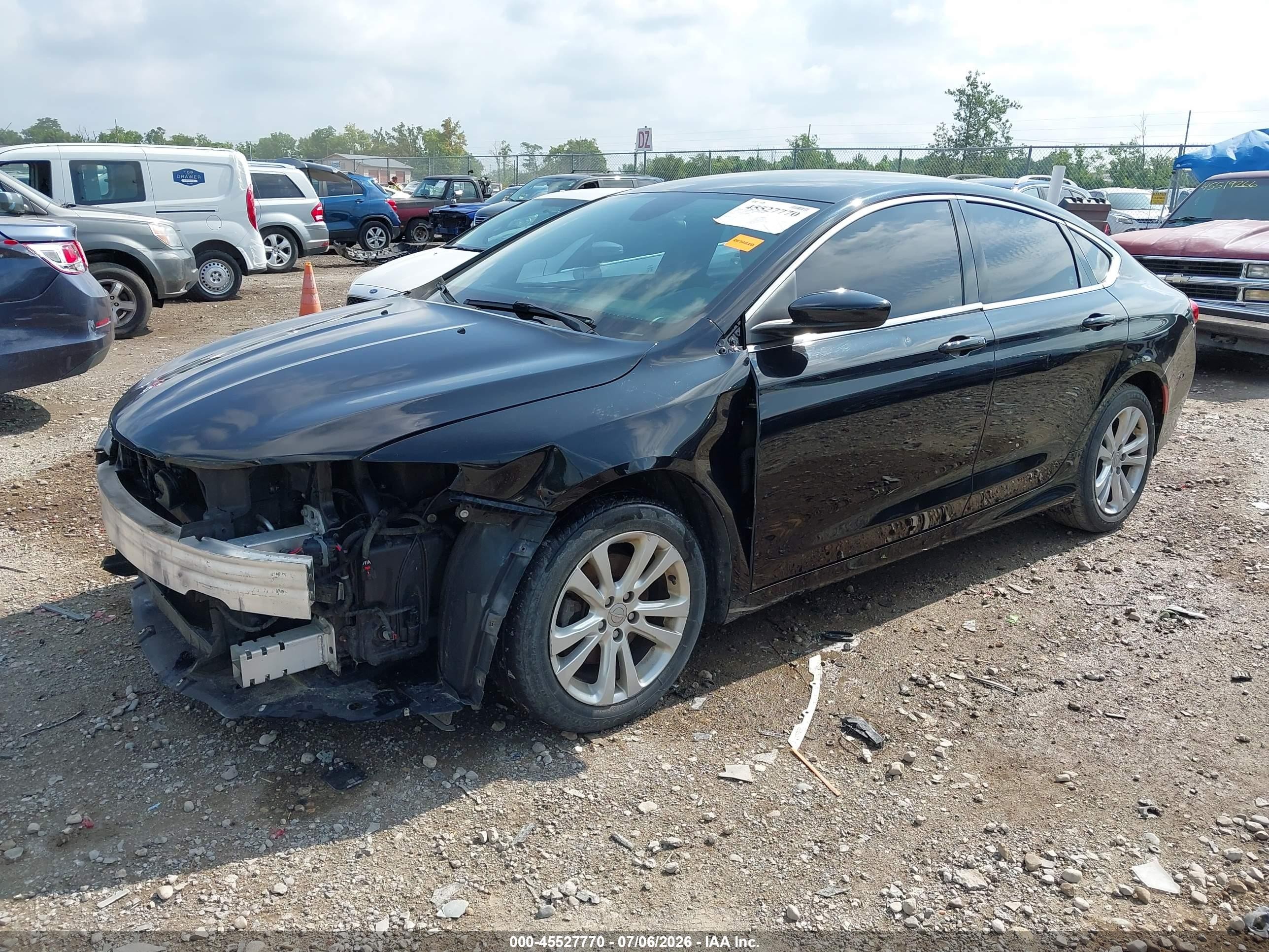 2015 Chrysler 200 Limited Black vin: 1C3CCCAB6FN661635