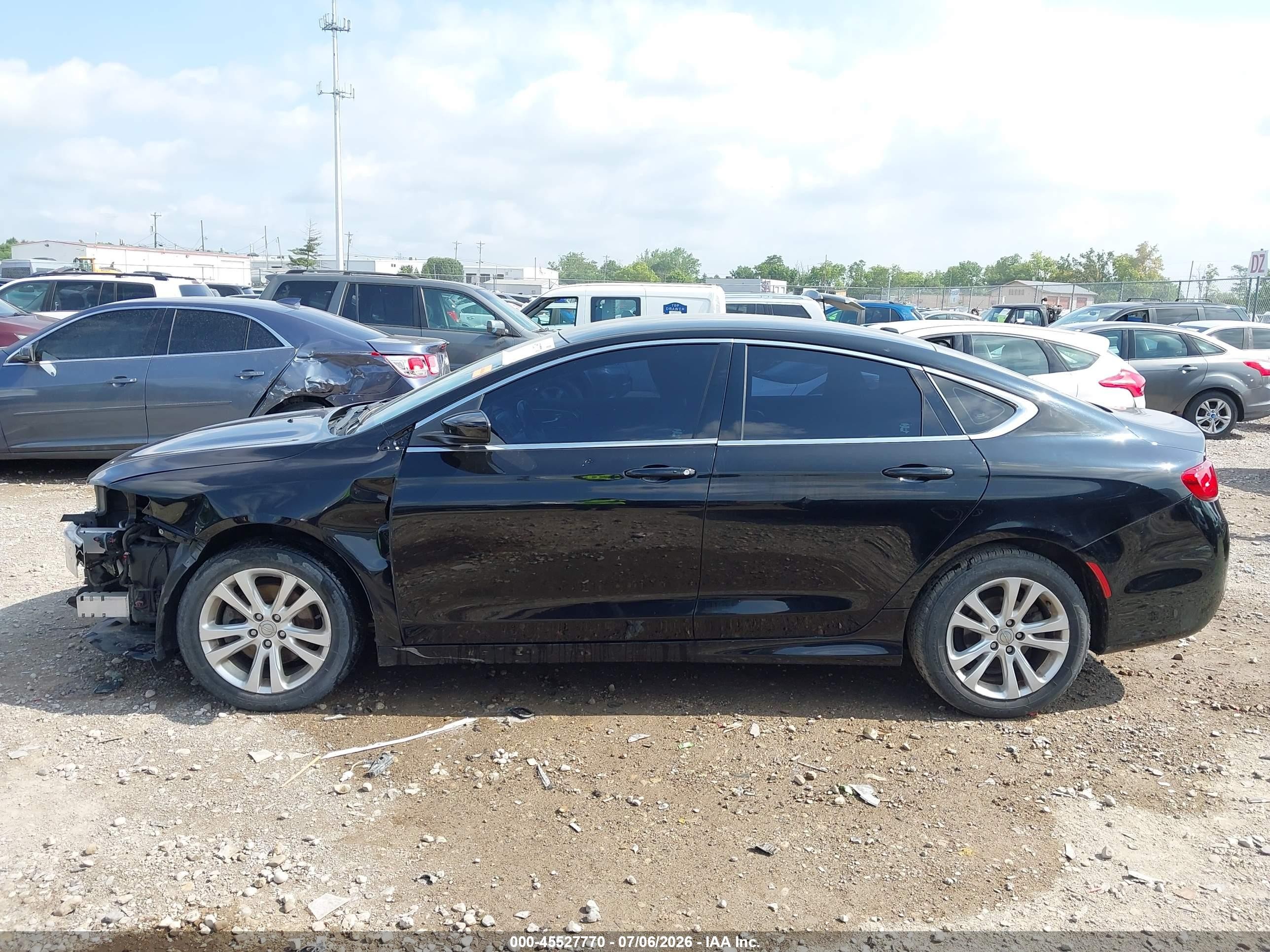 2015 Chrysler 200 Limited Black vin: 1C3CCCAB6FN661635