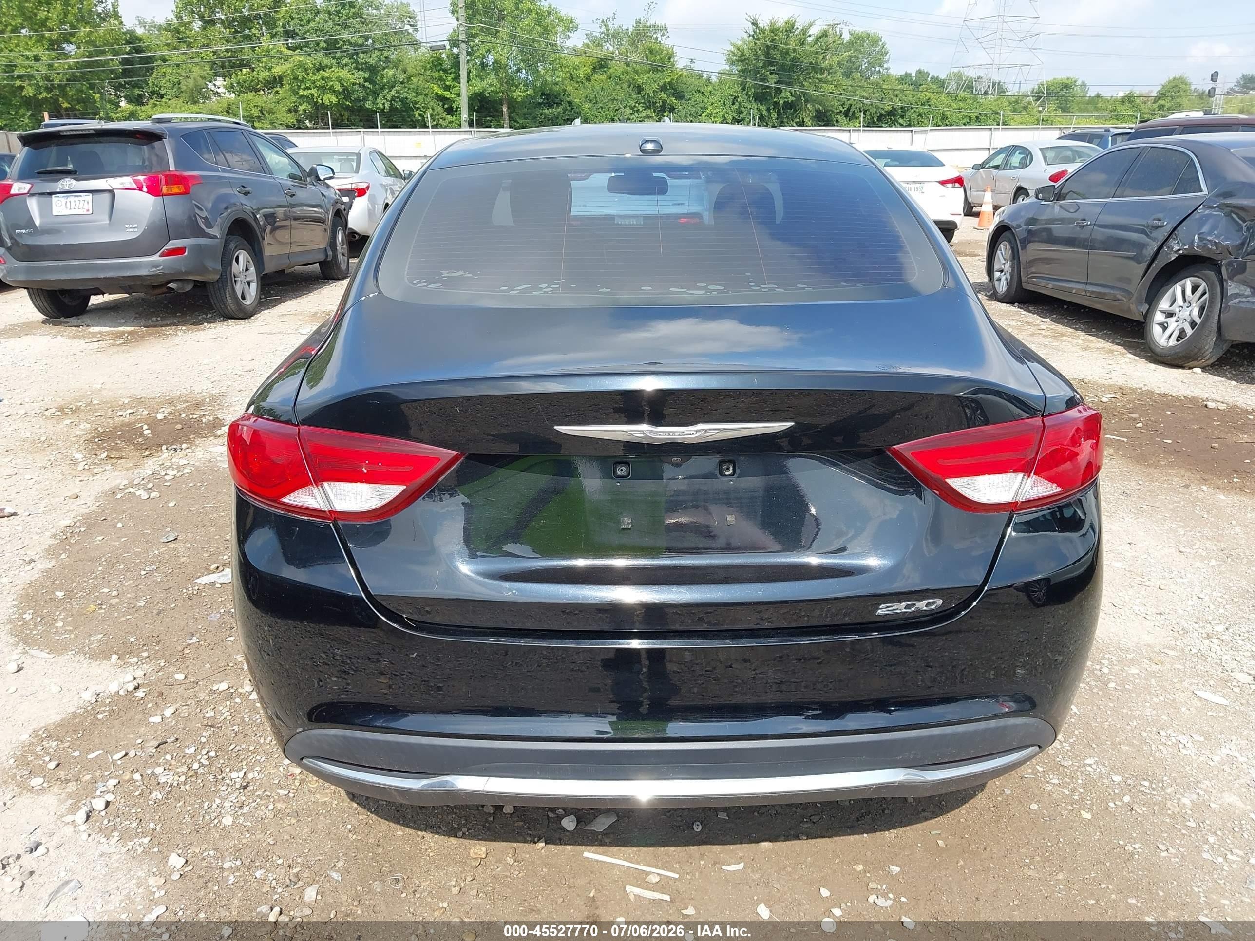 2015 Chrysler 200 Limited Black vin: 1C3CCCAB6FN661635