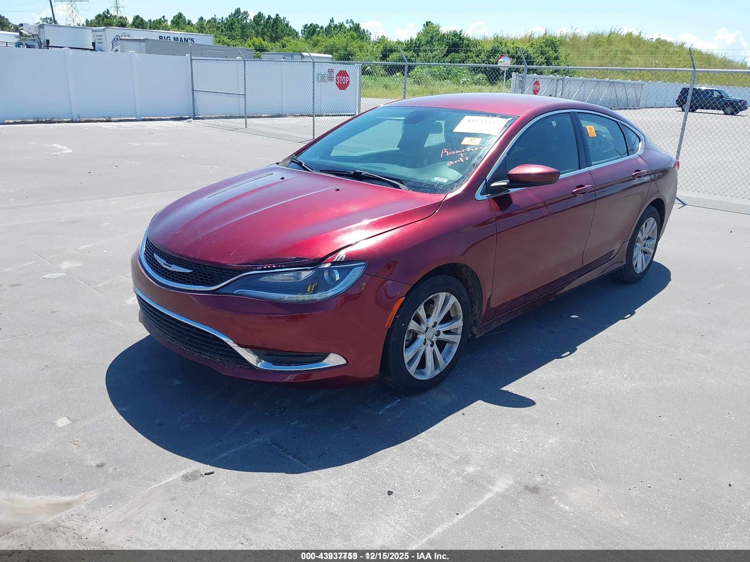 2015 Chrysler 200 Limited Красный vin: 1C3CCCAB6FN663000
