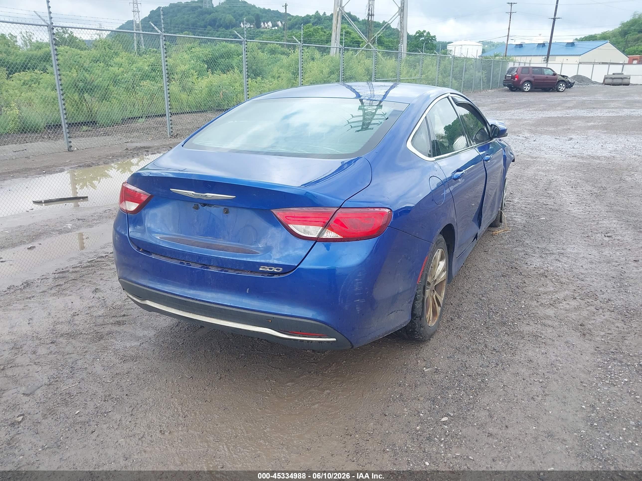 2015 Chrysler 200 Limited Blue vin: 1C3CCCAB6FN683134