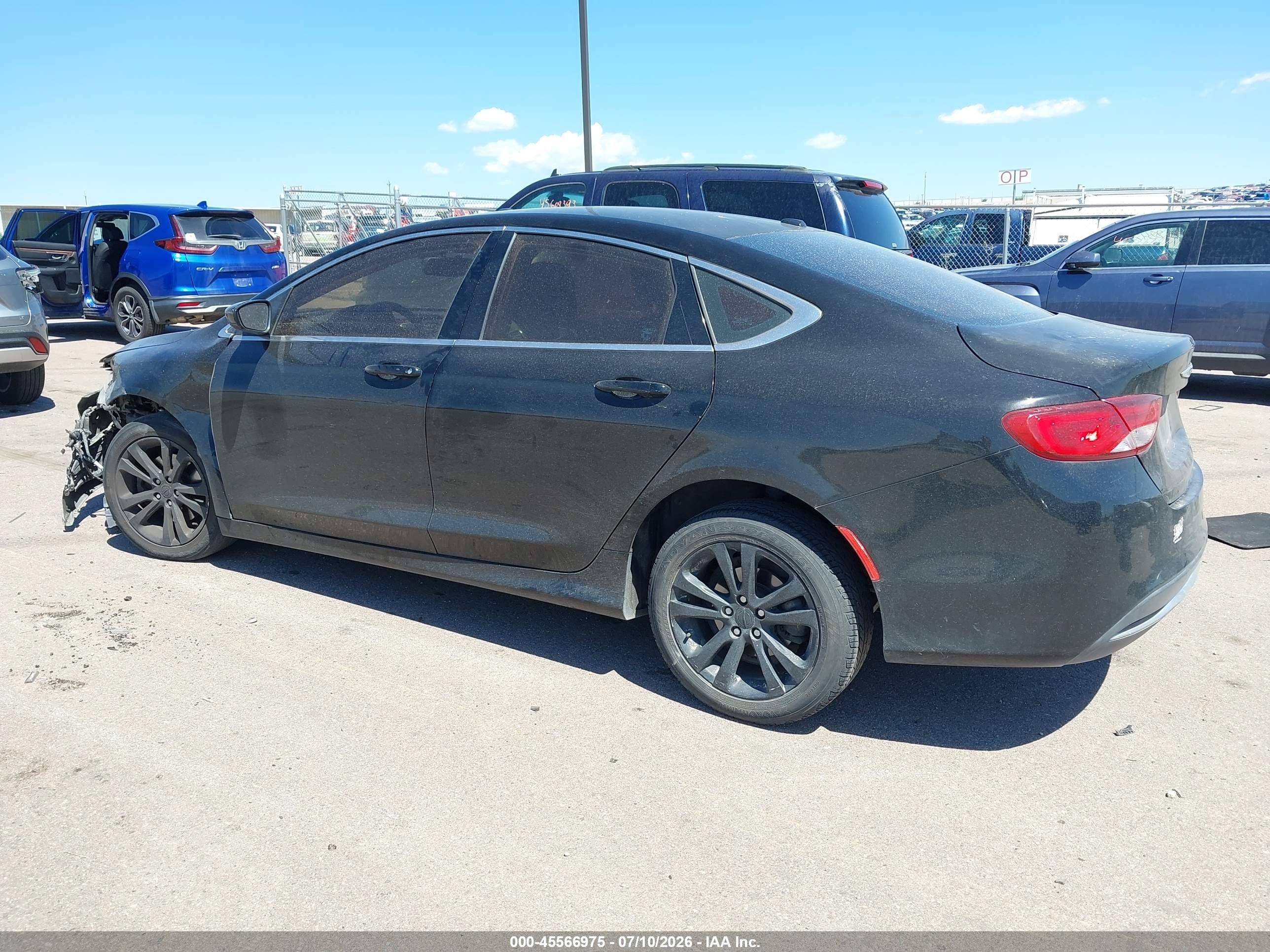 2015 Chrysler 200 Limited Black vin: 1C3CCCAB6FN697194