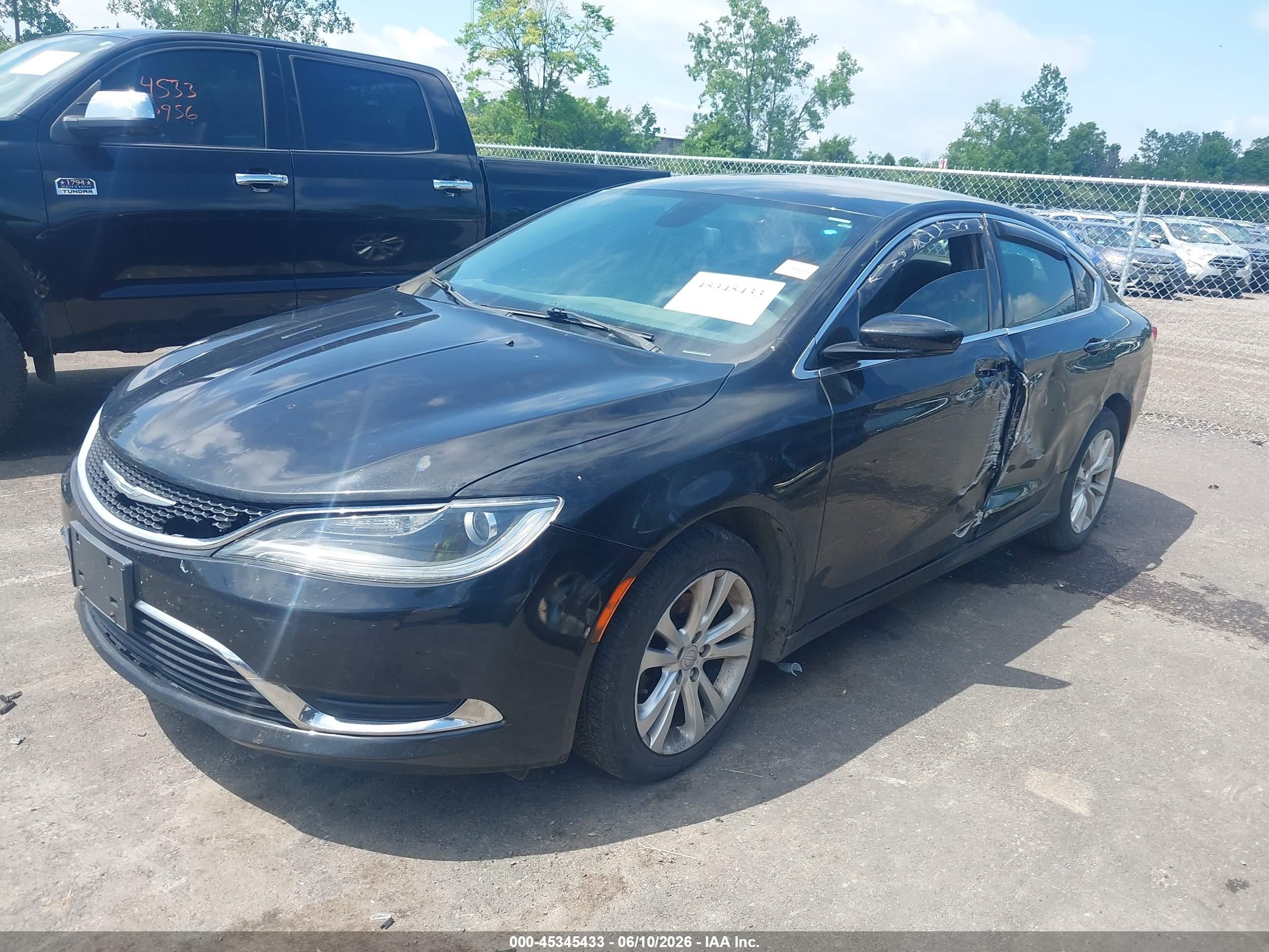 2015 Chrysler 200 Limited Черный vin: 1C3CCCAB6FN715029