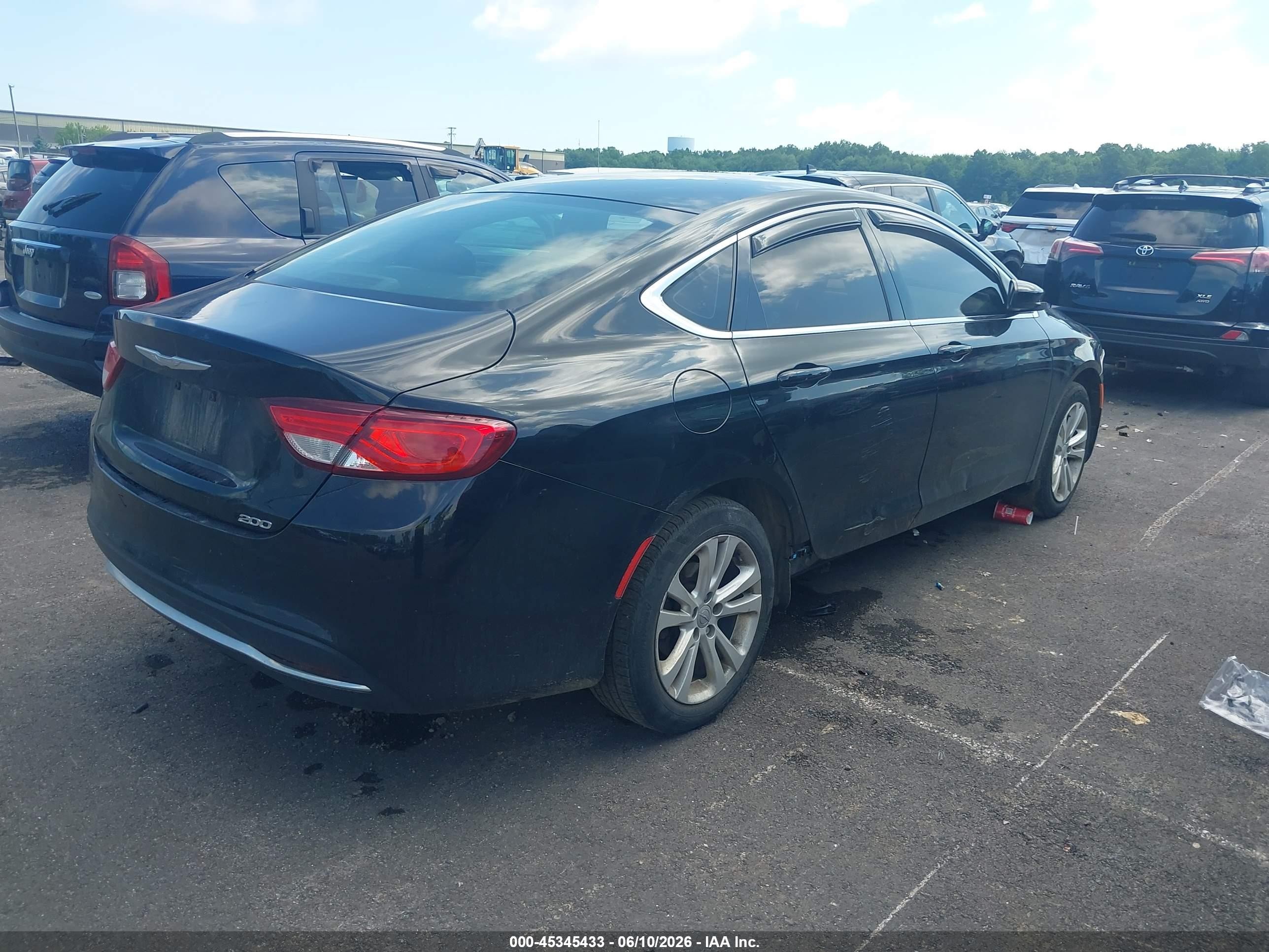 2015 Chrysler 200 Limited Черный vin: 1C3CCCAB6FN715029
