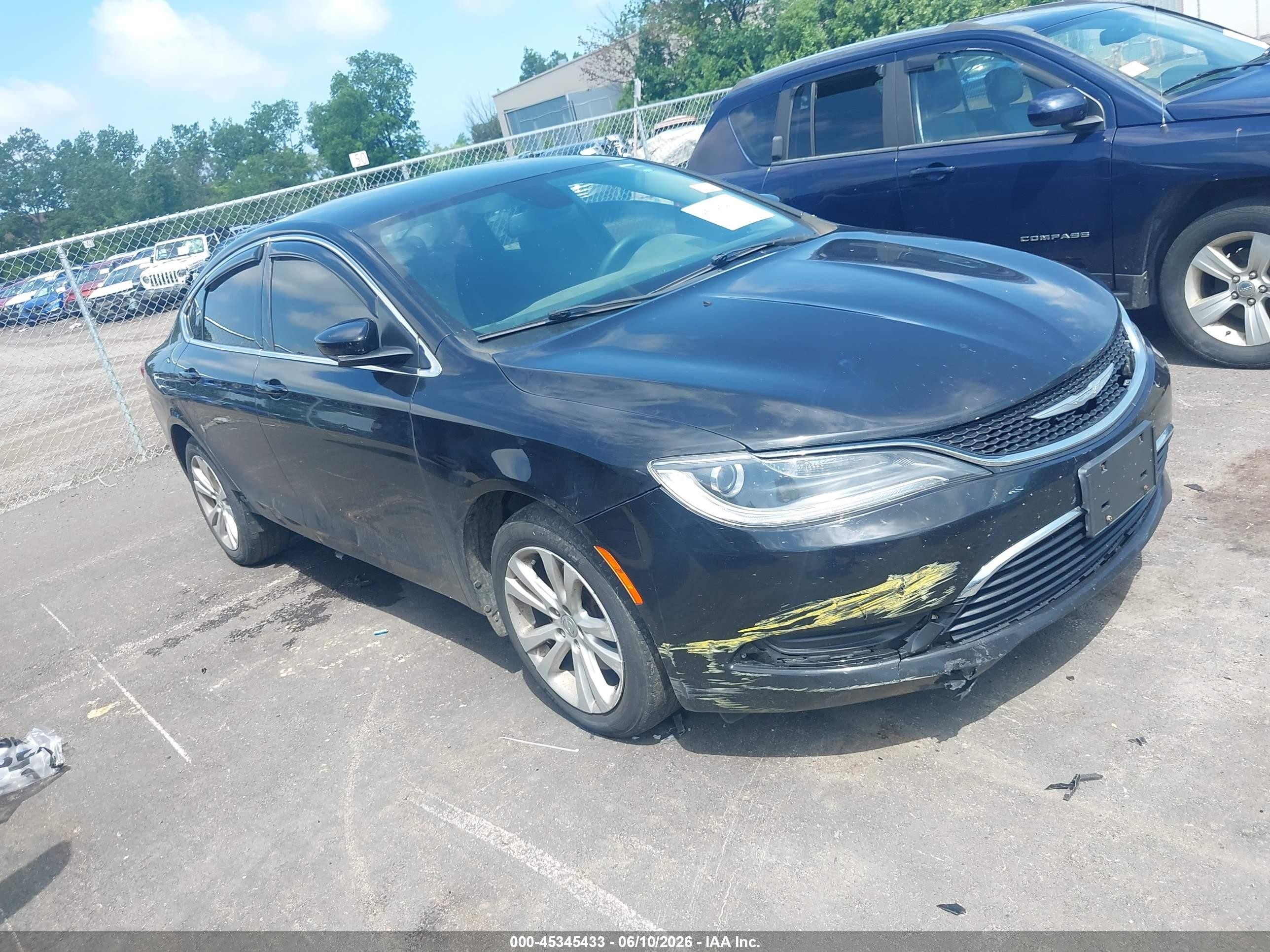 2015 Chrysler 200 Limited Черный vin: 1C3CCCAB6FN715029