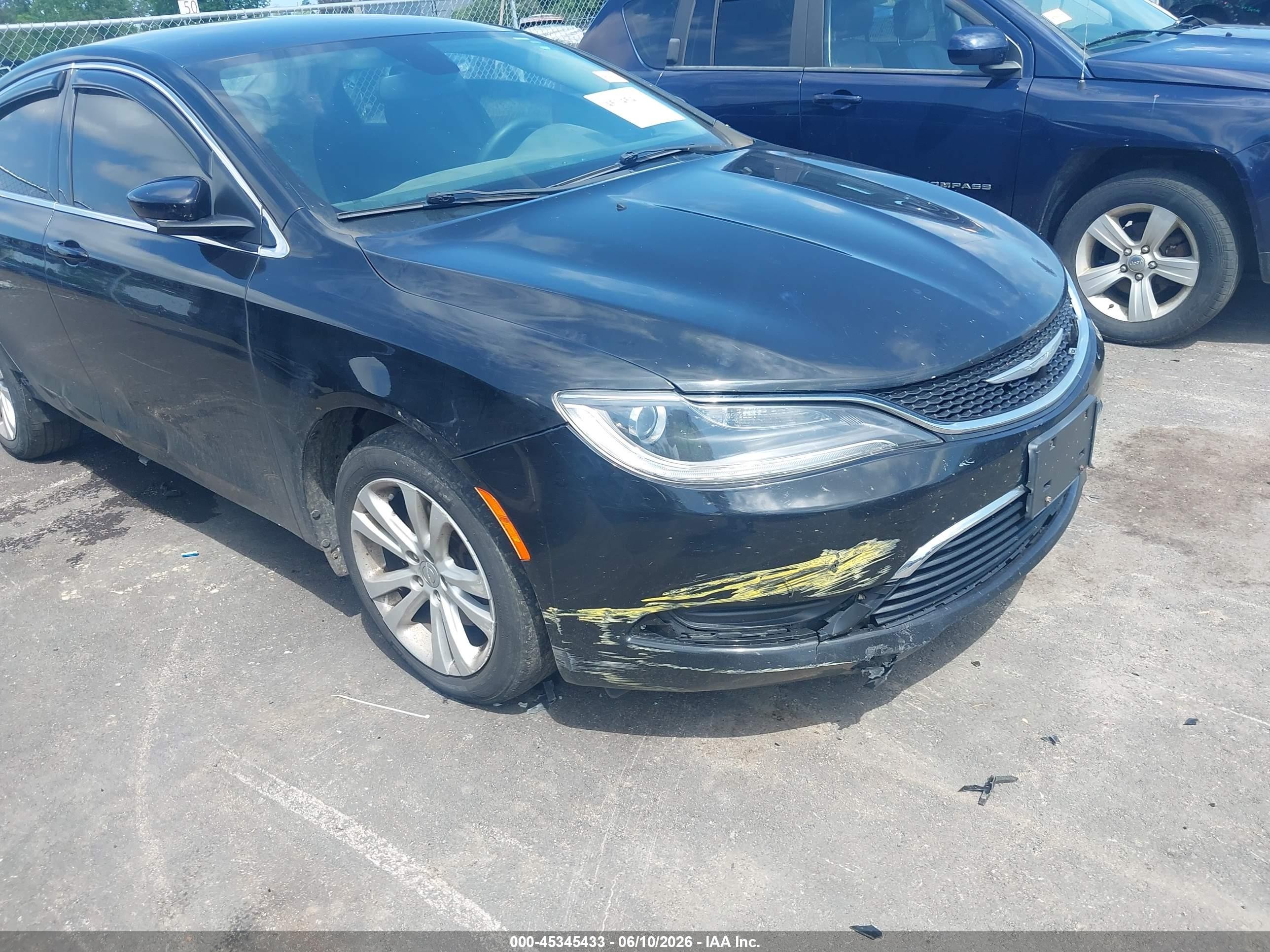 2015 Chrysler 200 Limited Черный vin: 1C3CCCAB6FN715029