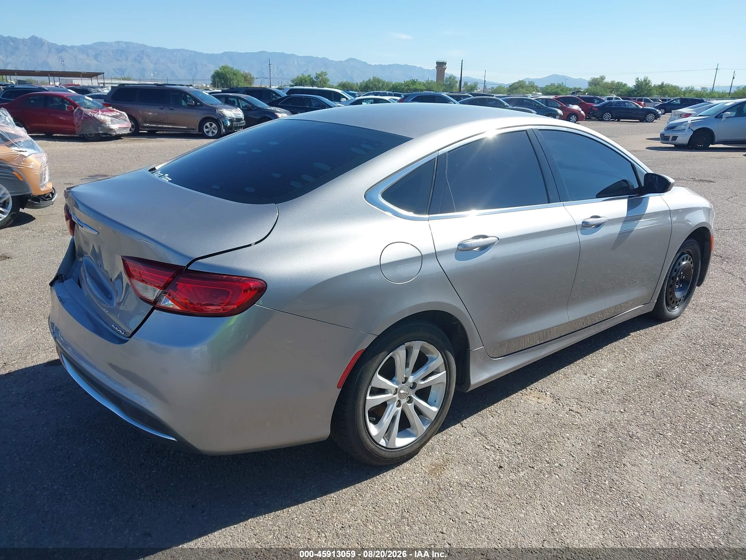 2015 Chrysler 200 Limited Silver vin: 1C3CCCAB6FN755675