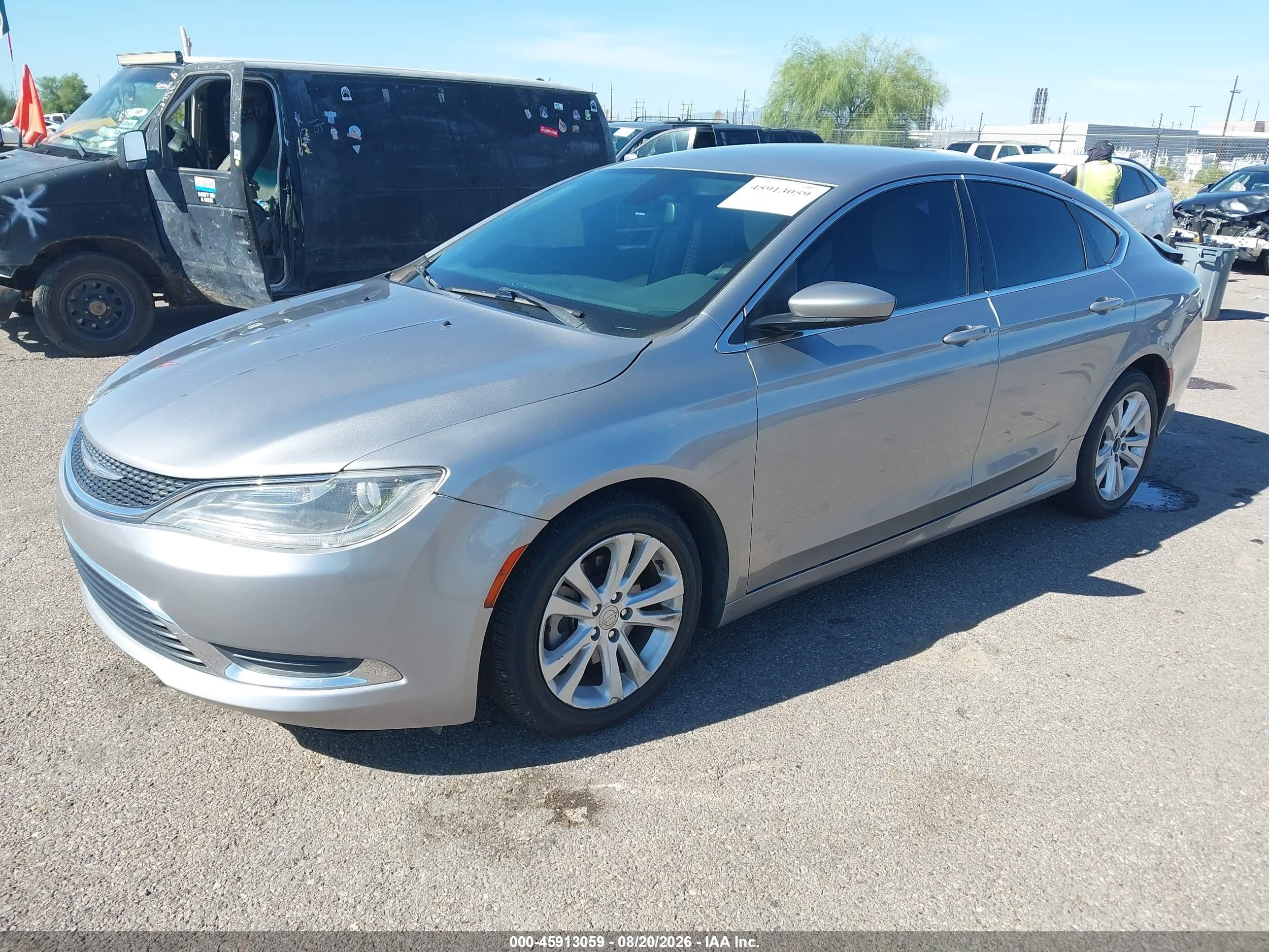 2015 Chrysler 200 Limited Silver vin: 1C3CCCAB6FN755675