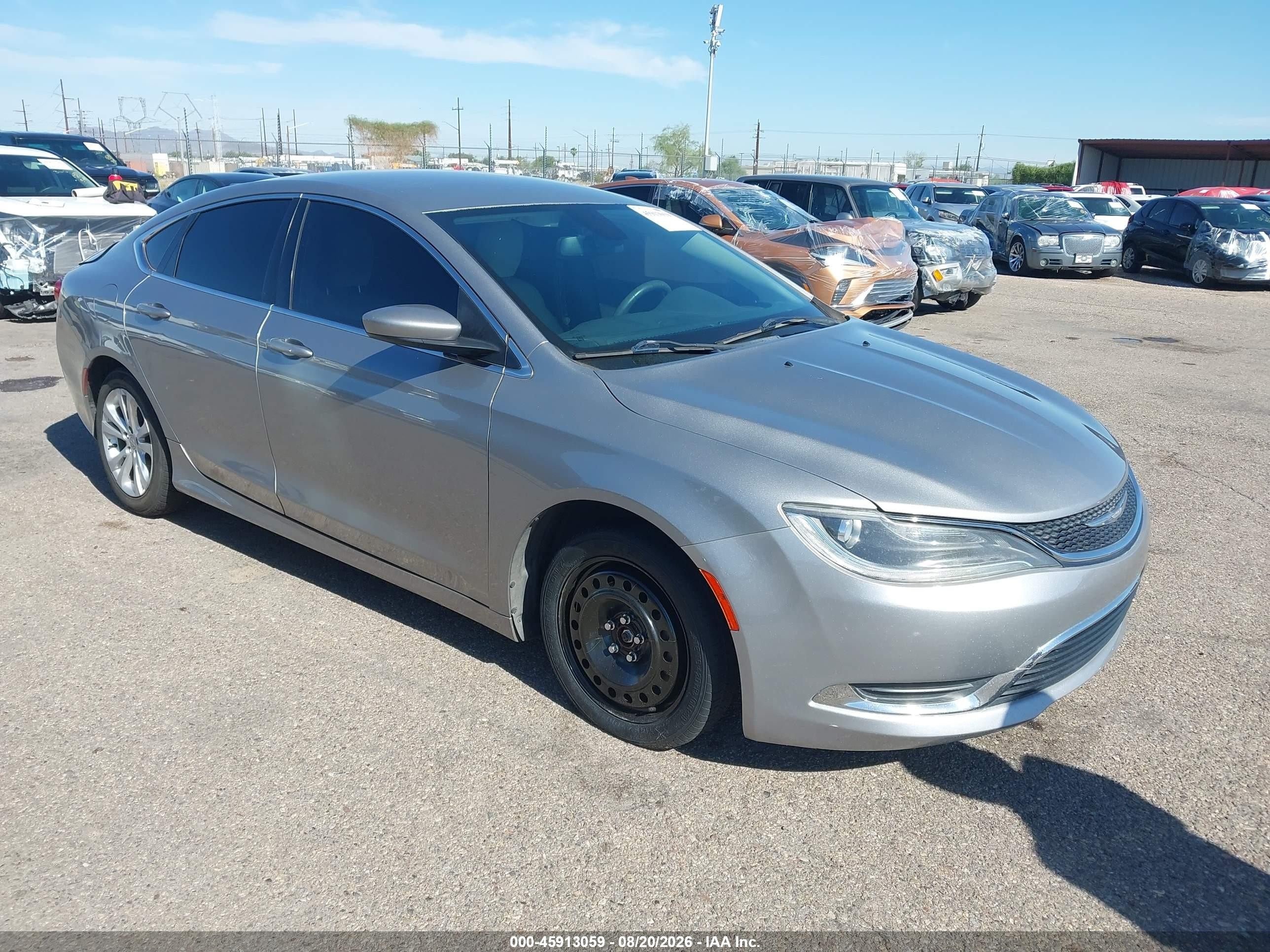 2015 Chrysler 200 Limited Silver vin: 1C3CCCAB6FN755675