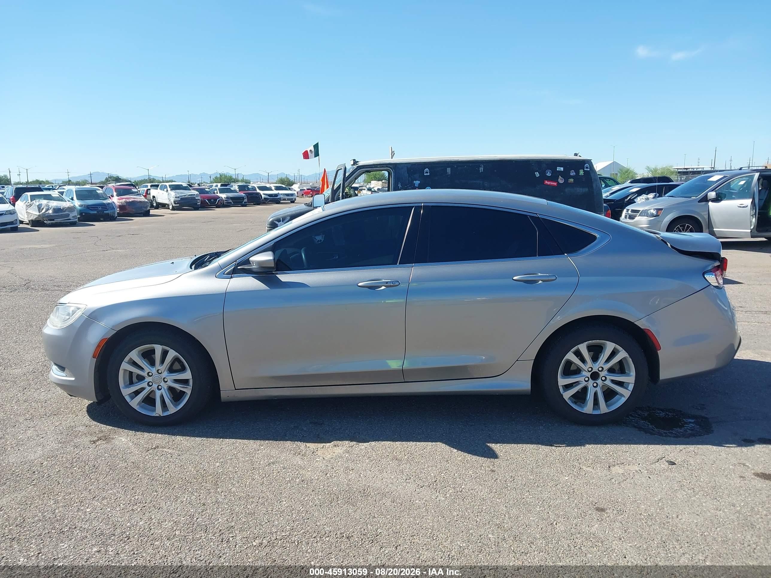 2015 Chrysler 200 Limited Silver vin: 1C3CCCAB6FN755675
