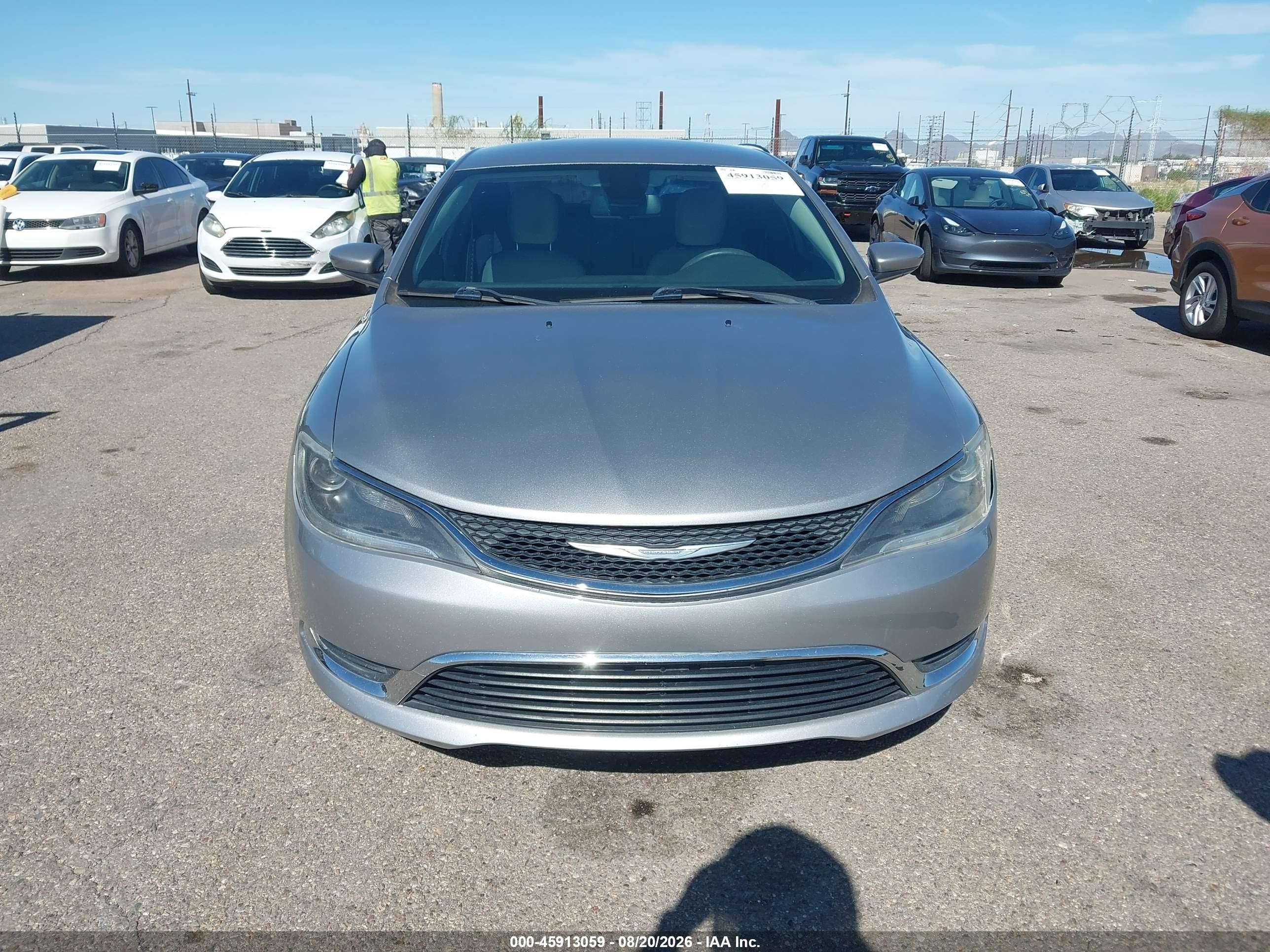 2015 Chrysler 200 Limited Silver vin: 1C3CCCAB6FN755675