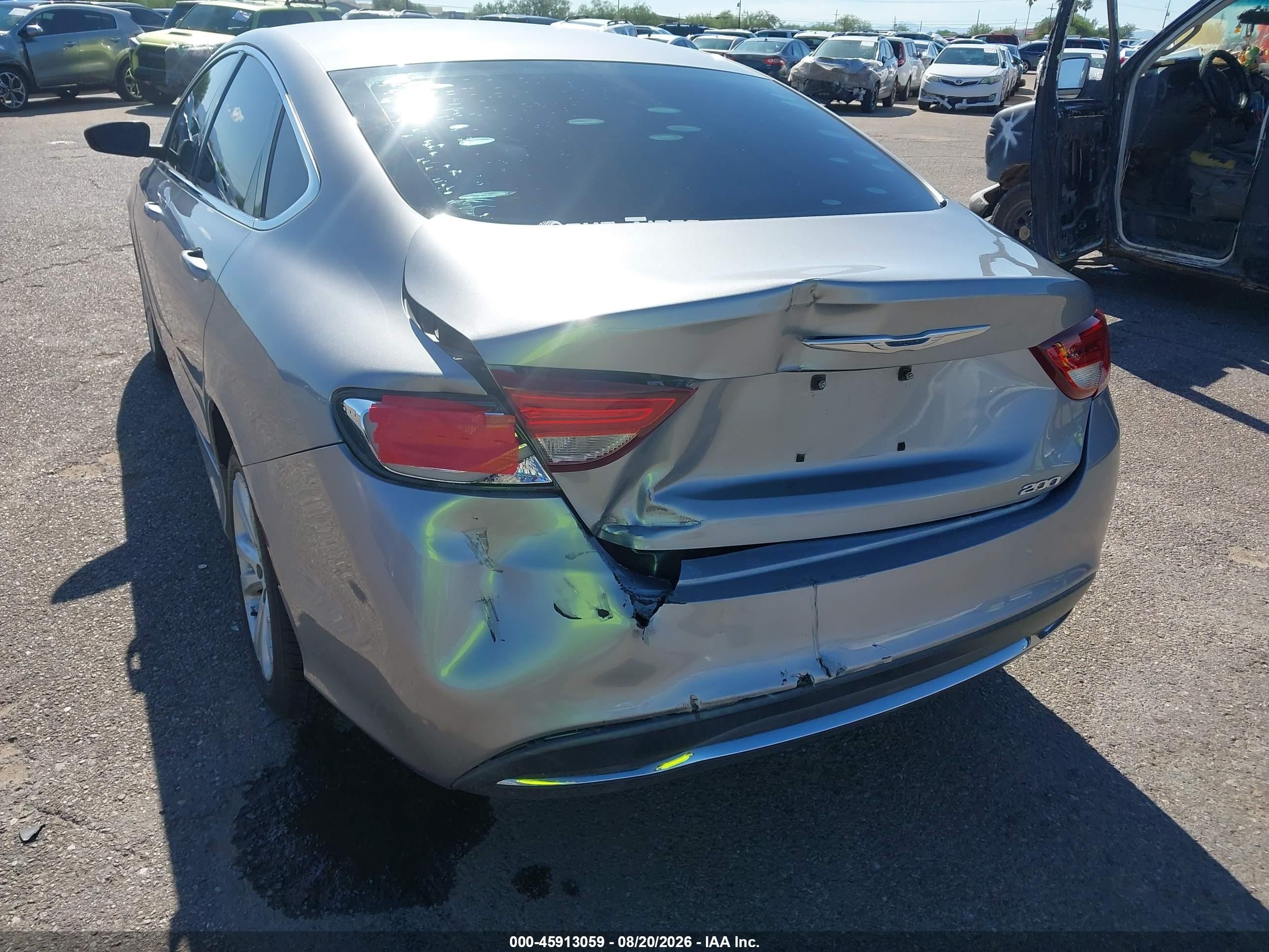 2015 Chrysler 200 Limited Silver vin: 1C3CCCAB6FN755675